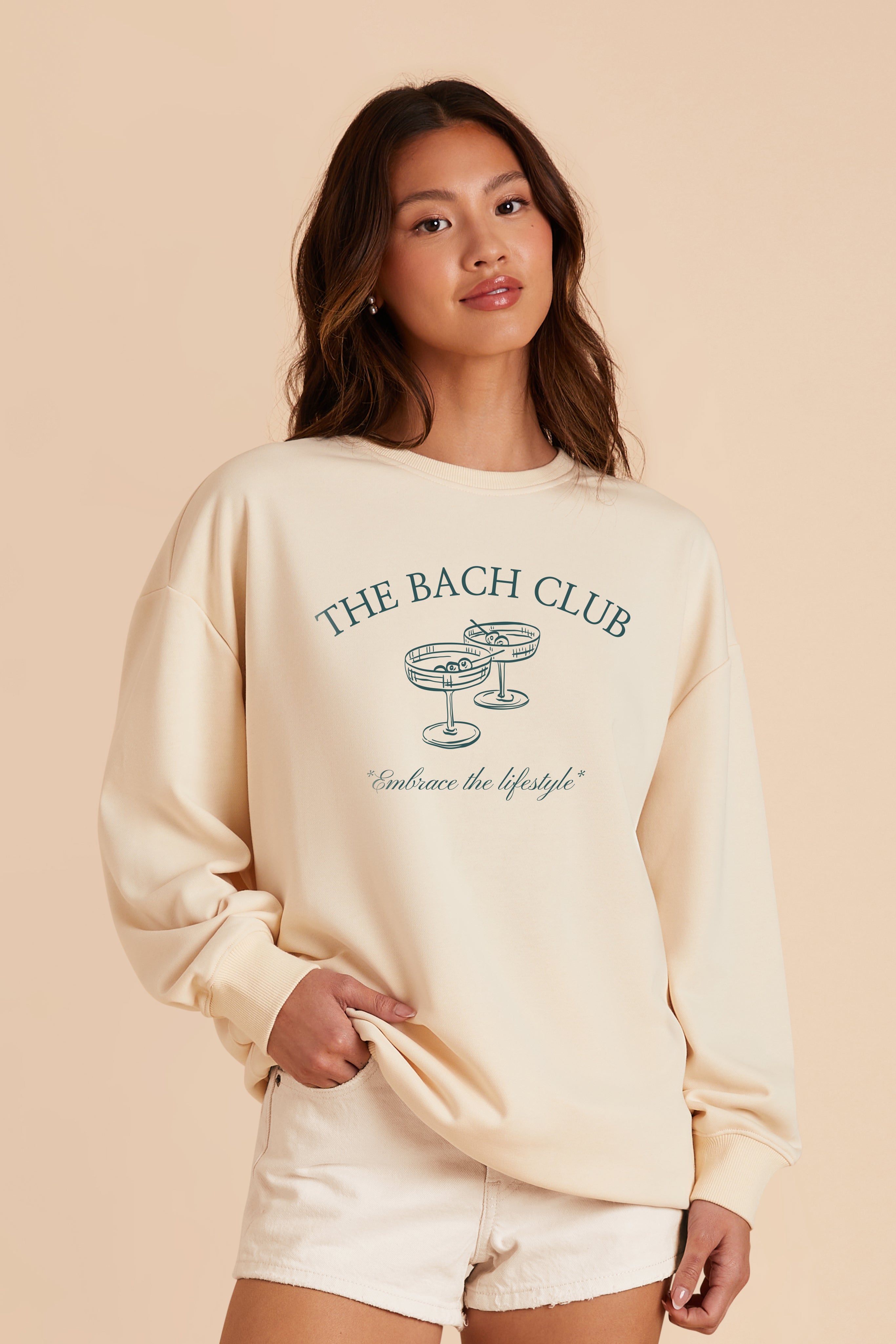 Oversized Graphic Crewneck Sweatshirt for Bach Party | Brianne Ivory