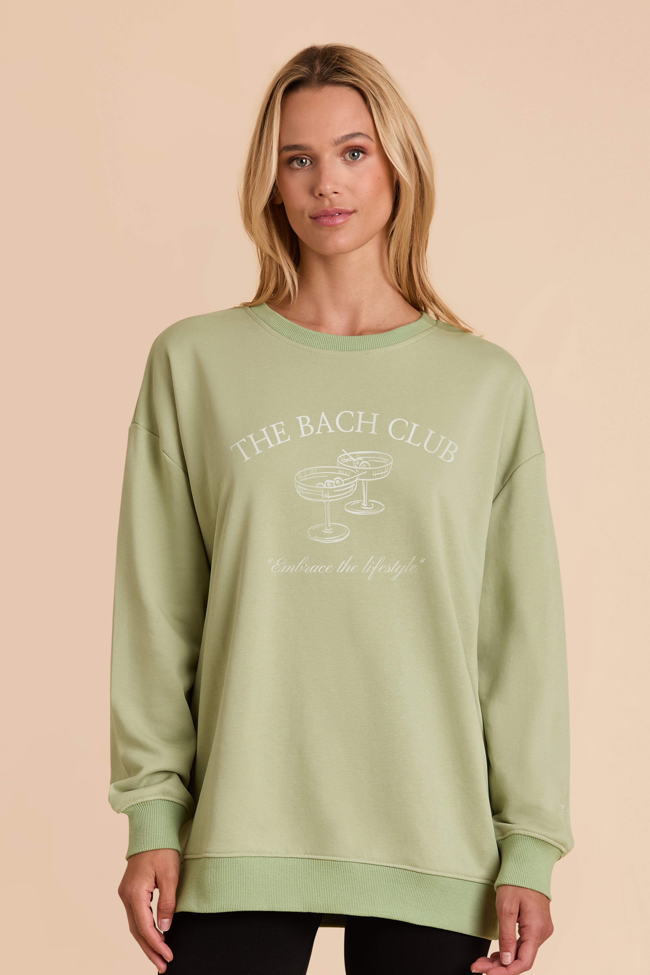 Oversized Graphic Crewneck Sweatshirt for Women | Brianne Moss Green