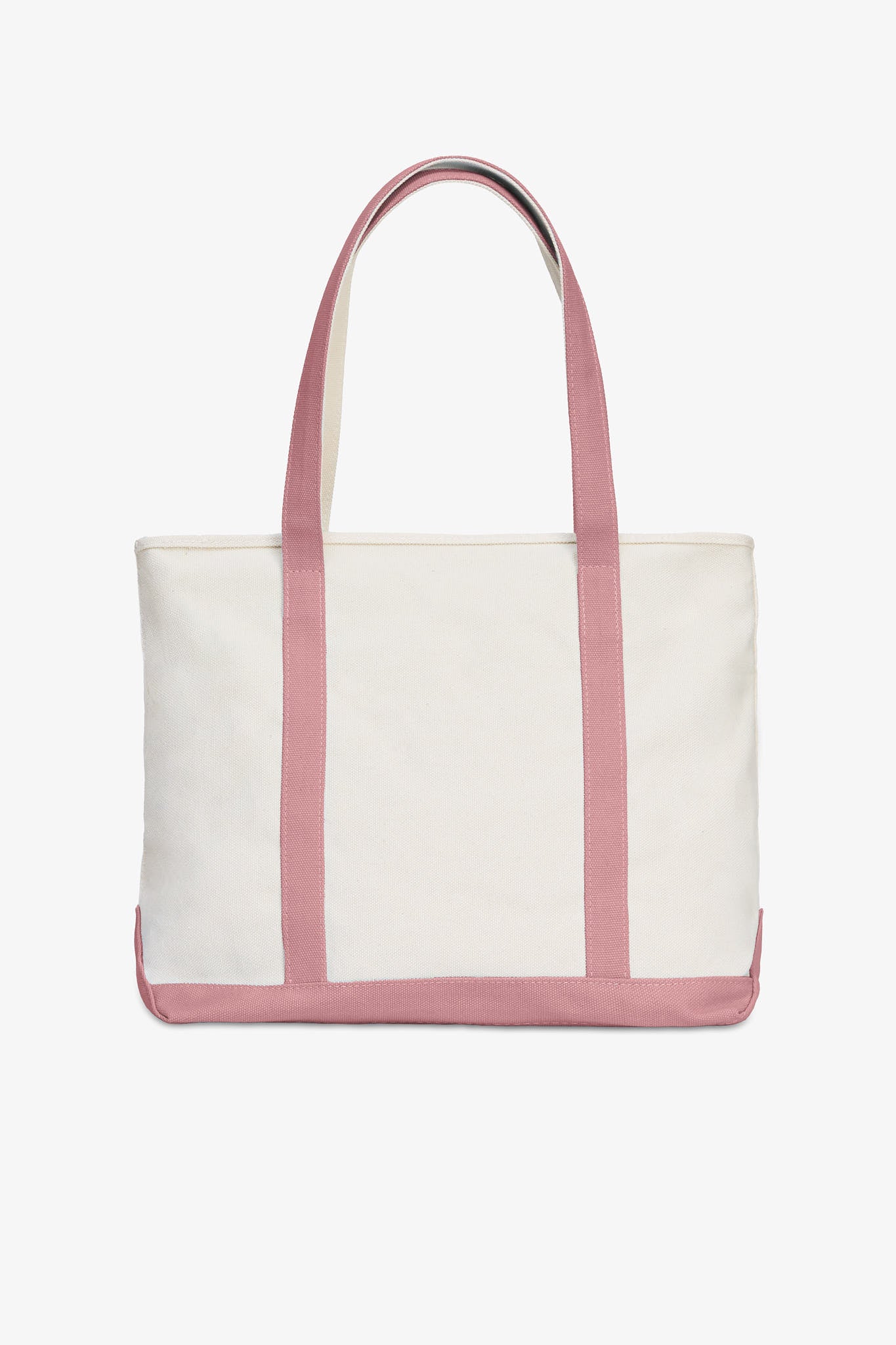 Canvas Zip Top Tote Bag in Dusty Rose | Stylish & Spacious