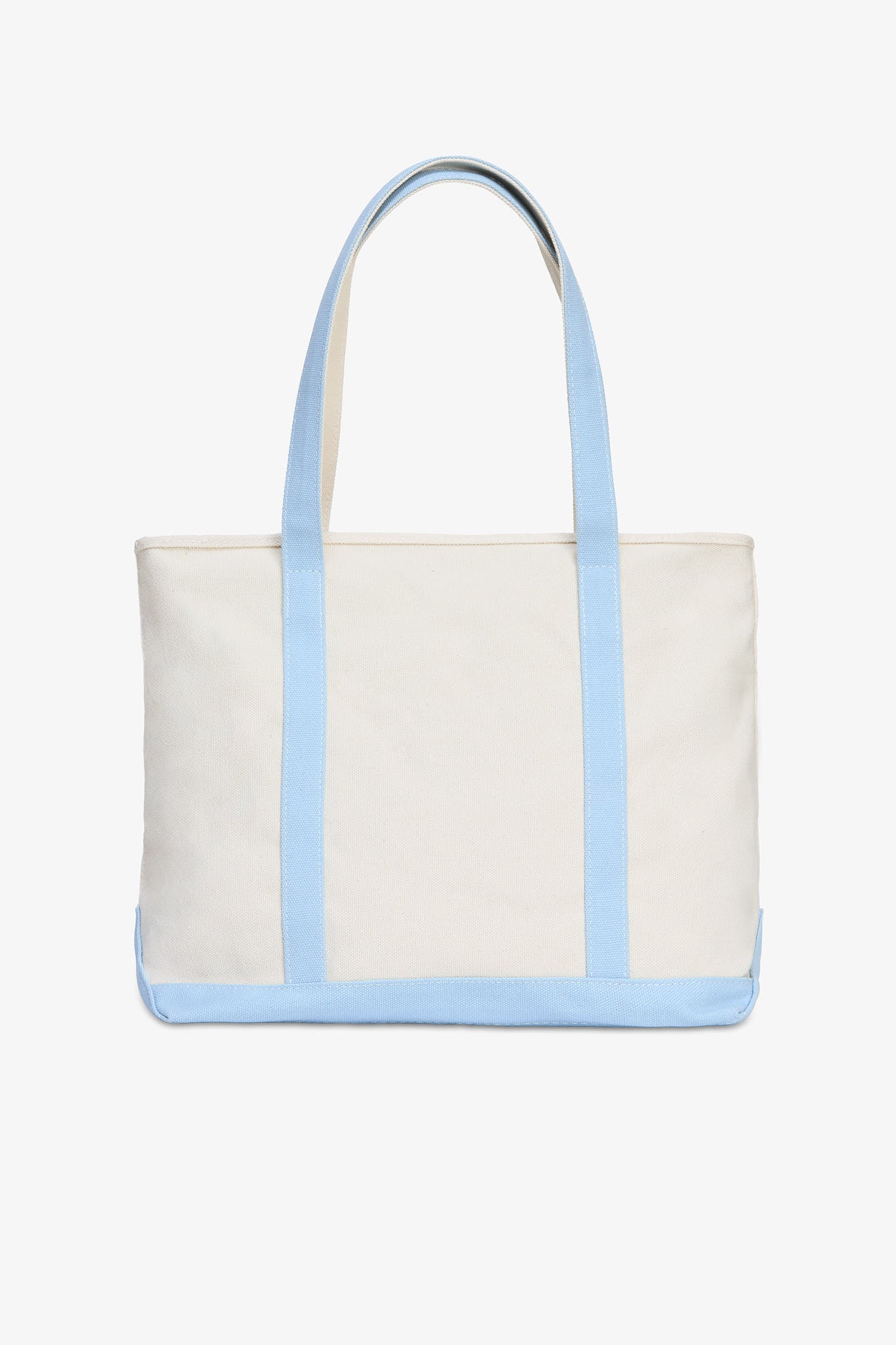 Canvas Tote Bag with Zip Top in Ice Blue | Waterproof & Stylish