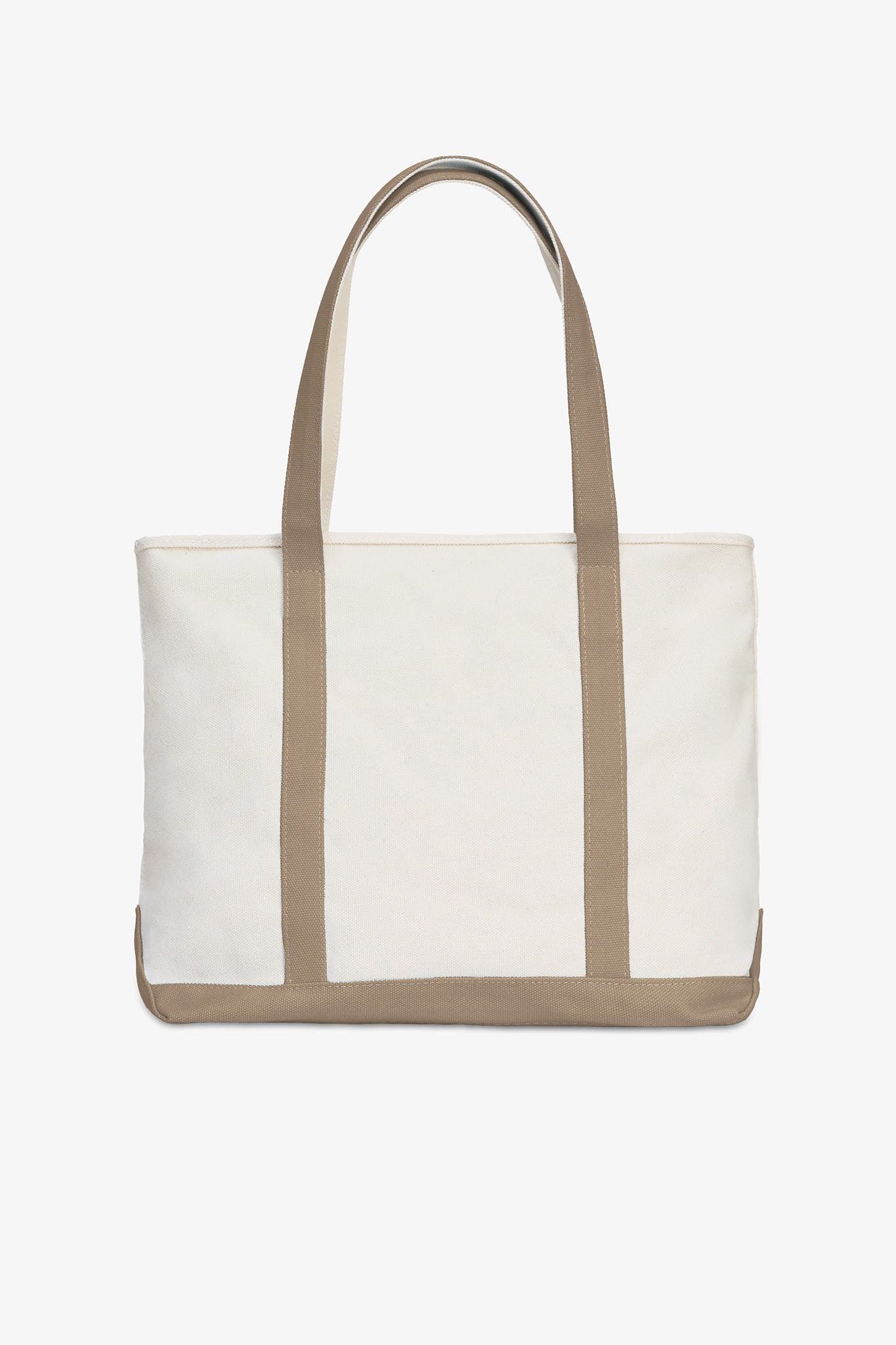Canvas Tote Bag with Zip Top in Neutral Champagne | Stylish & Functional