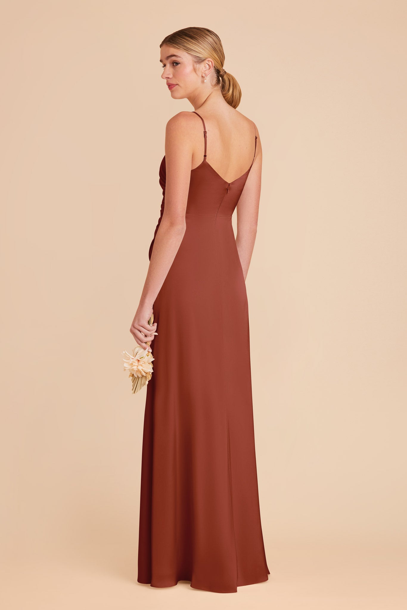 Matte Satin Dress in Auburn | Catherine