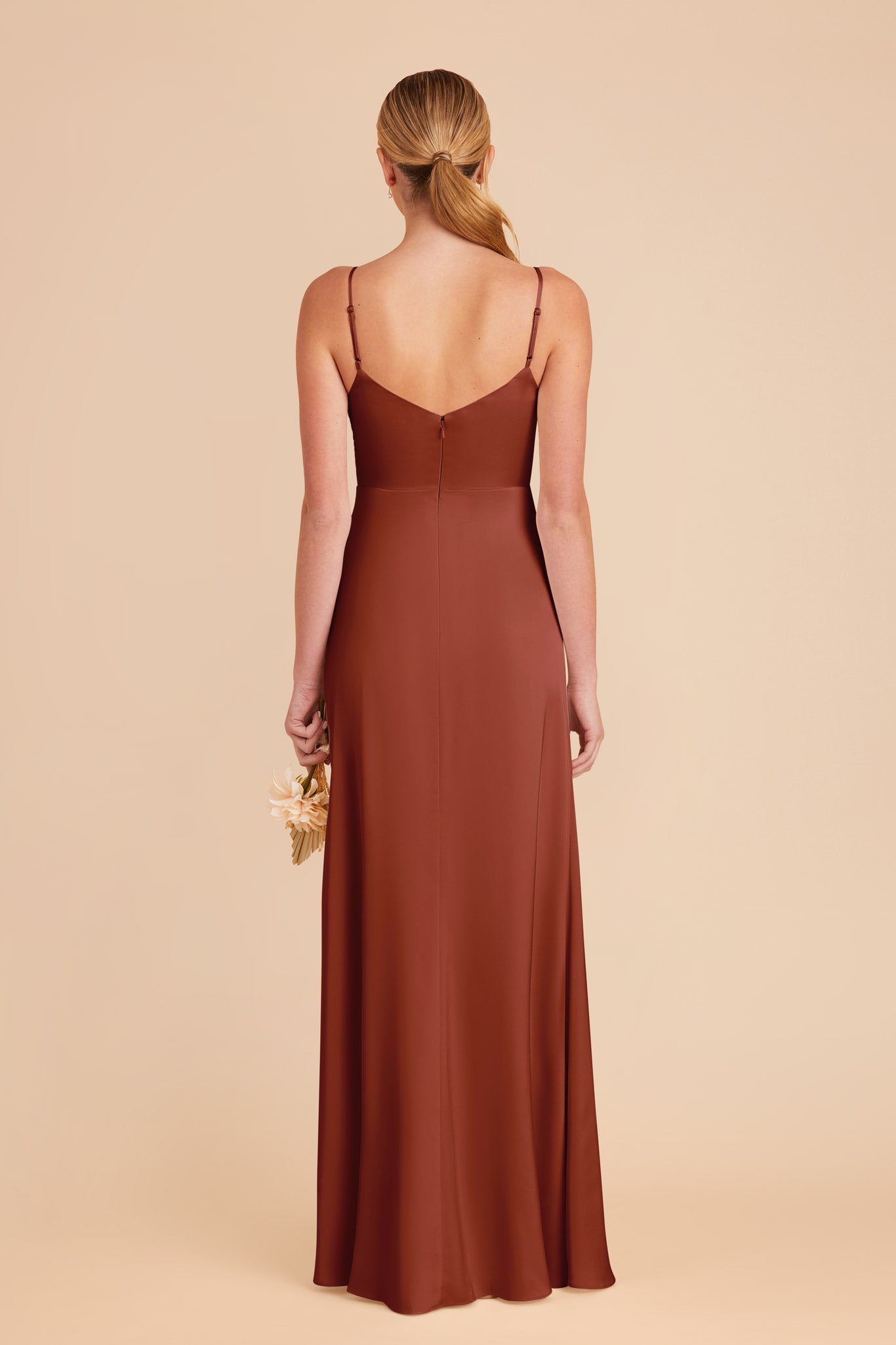 Matte Satin Dress in Auburn | Catherine