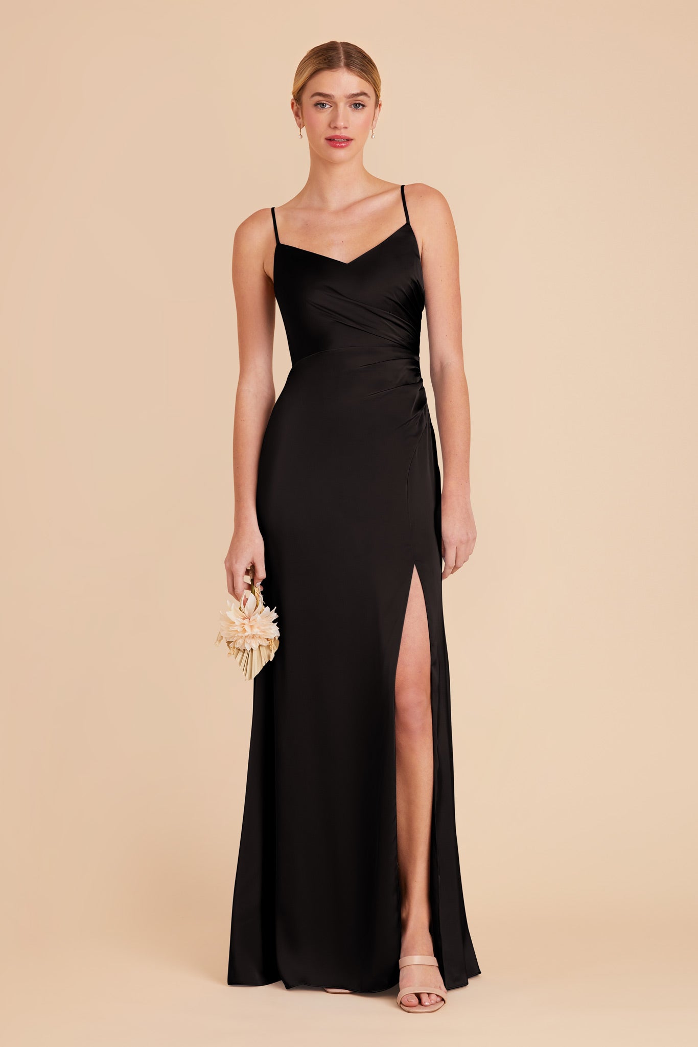 Matte Satin Dress for Women | Catherine Black