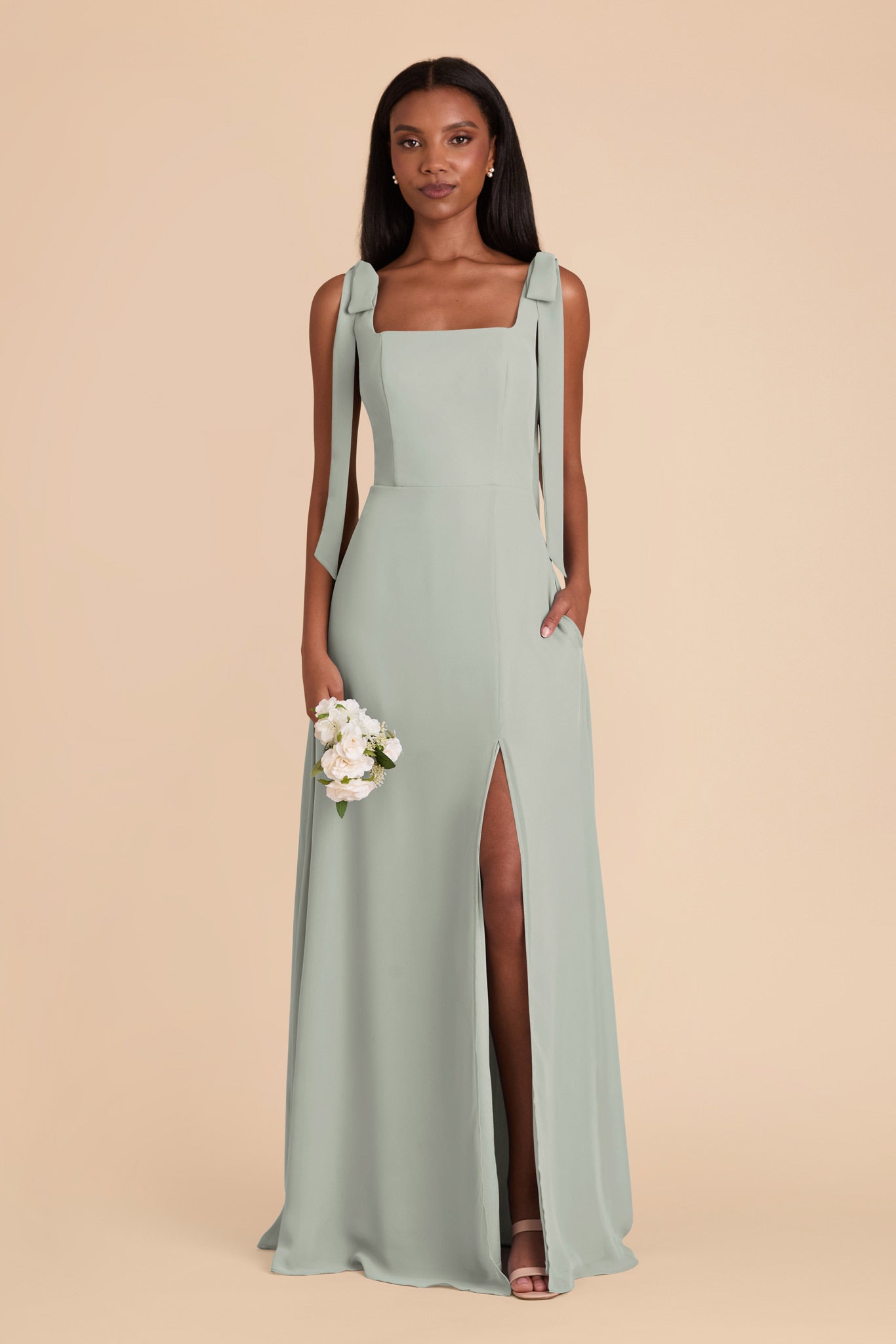 Chiffon Convertible Dress with Bows | Alex Sage