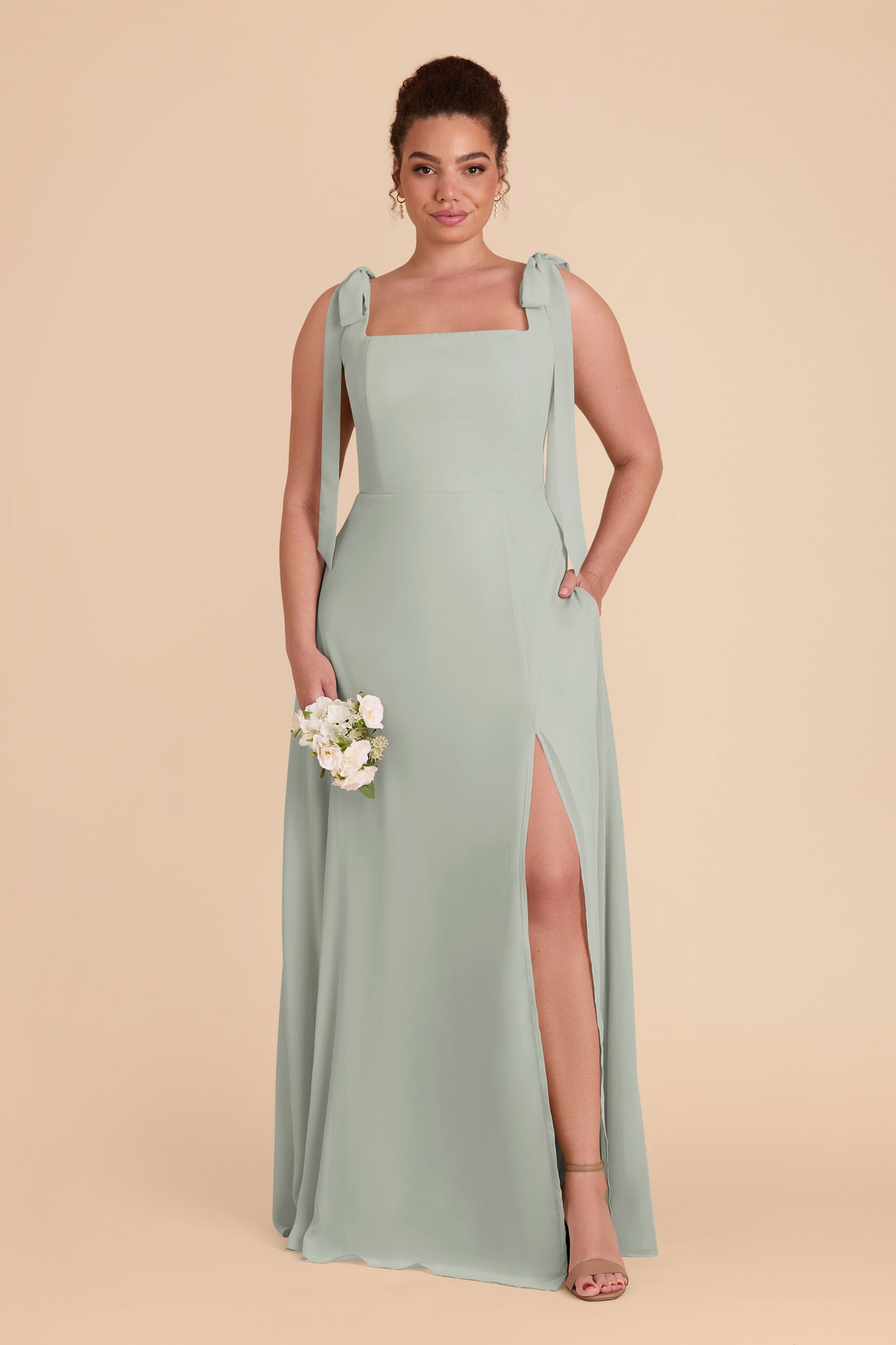 Chiffon Convertible Dress with Bows | Alex Sage
