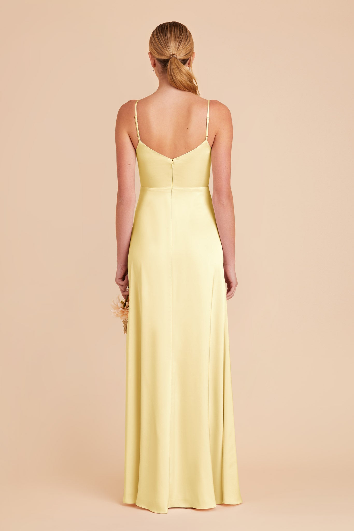 Matte Satin Bridesmaid Dress in Lemon Sorbet | Catherine