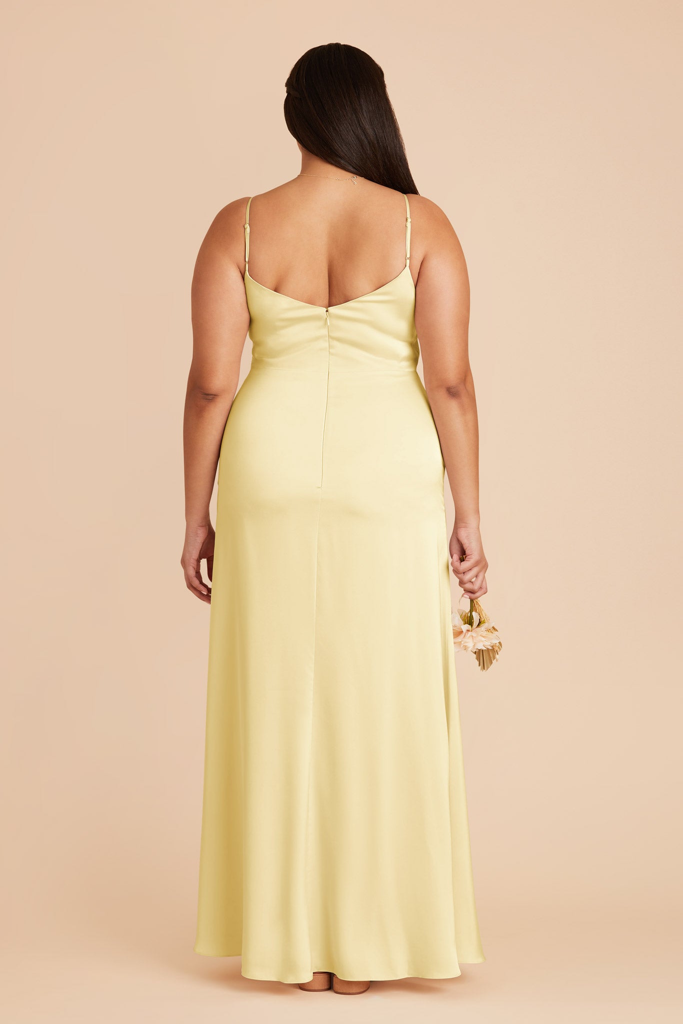 Matte Satin Bridesmaid Dress in Lemon Sorbet | Catherine