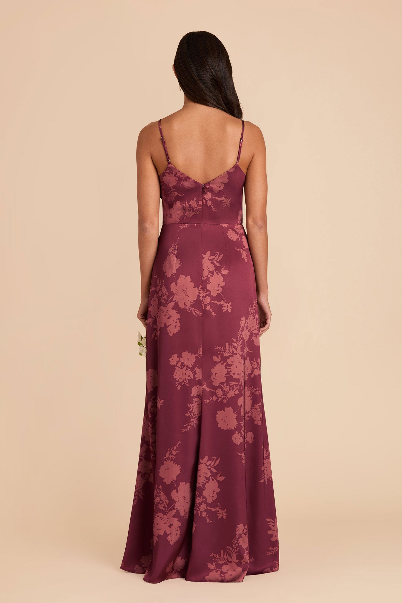 Satin Bridesmaid Dress with Whimsical Blooms | Catherine