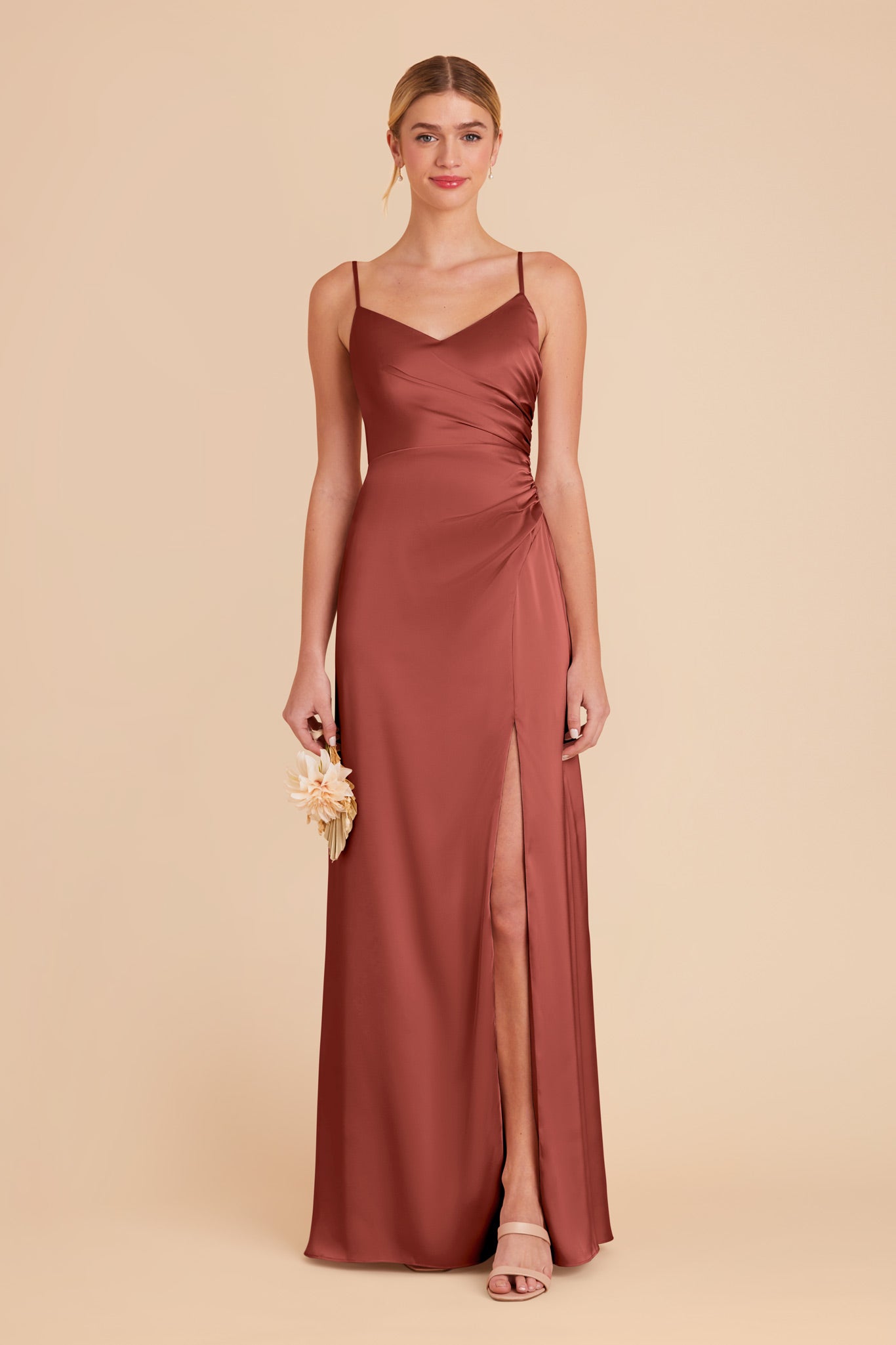 Matte Satin Dress in Spice | Catherine