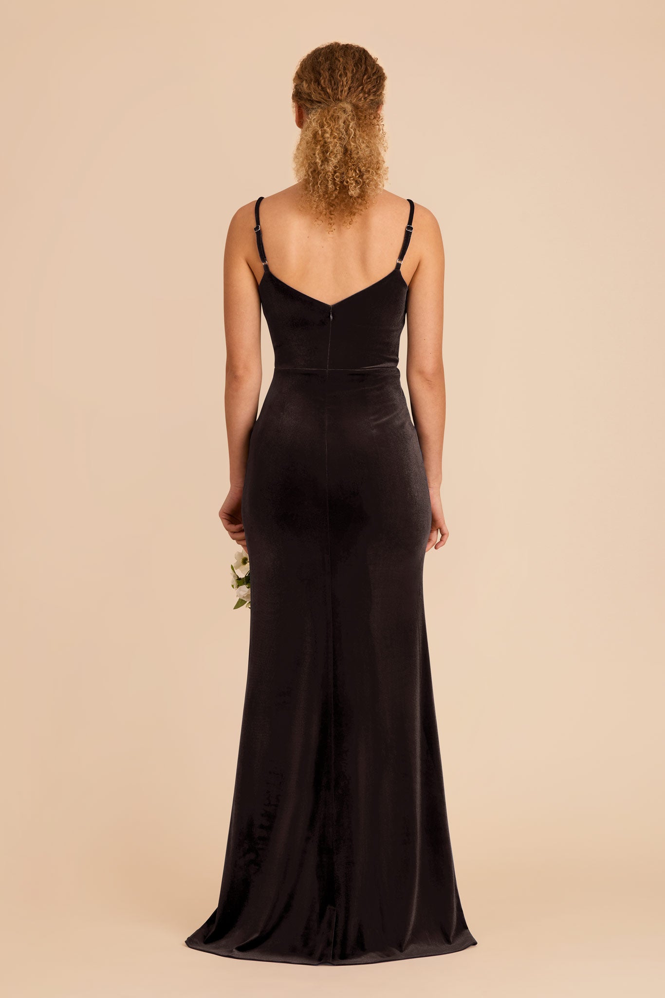 Velvet Bridesmaid Dress in Espresso | Catherine