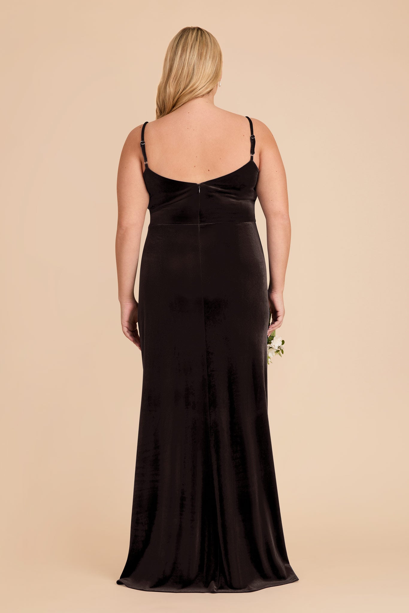 Velvet Bridesmaid Dress in Espresso | Catherine
