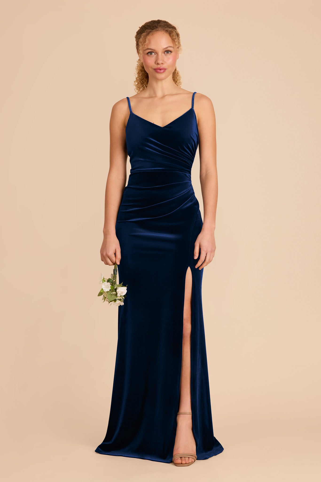 Velvet Navy Dress for Bridesmaids & Evening Wear | Catherine