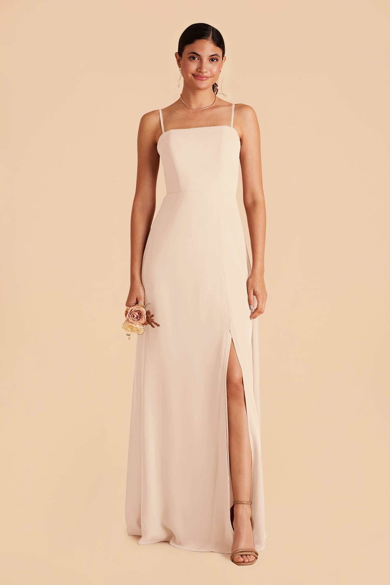 Convertible Chiffon Dress with Spaghetti Straps | Chris Champagne