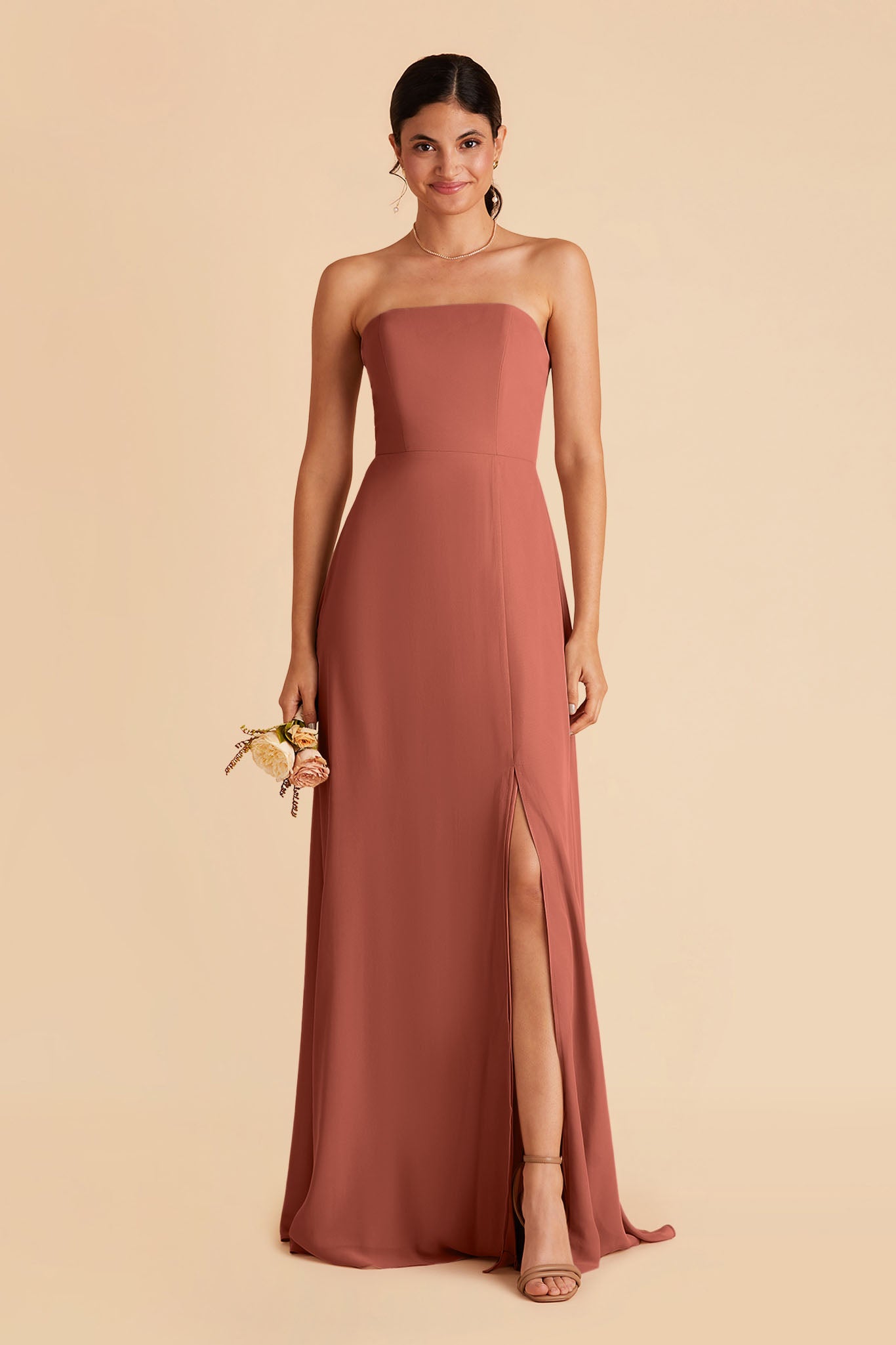 Convertible Chiffon Dress with Spaghetti Straps | Chris Desert Rose