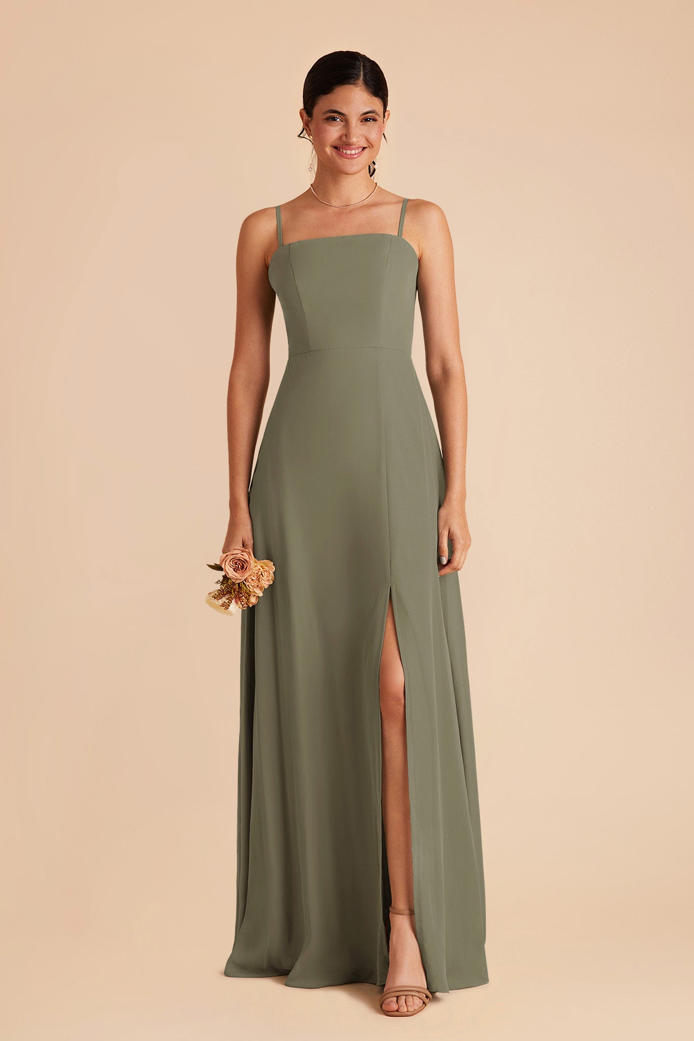 Convertible Chiffon Dress with Spaghetti Straps | Chris Thyme