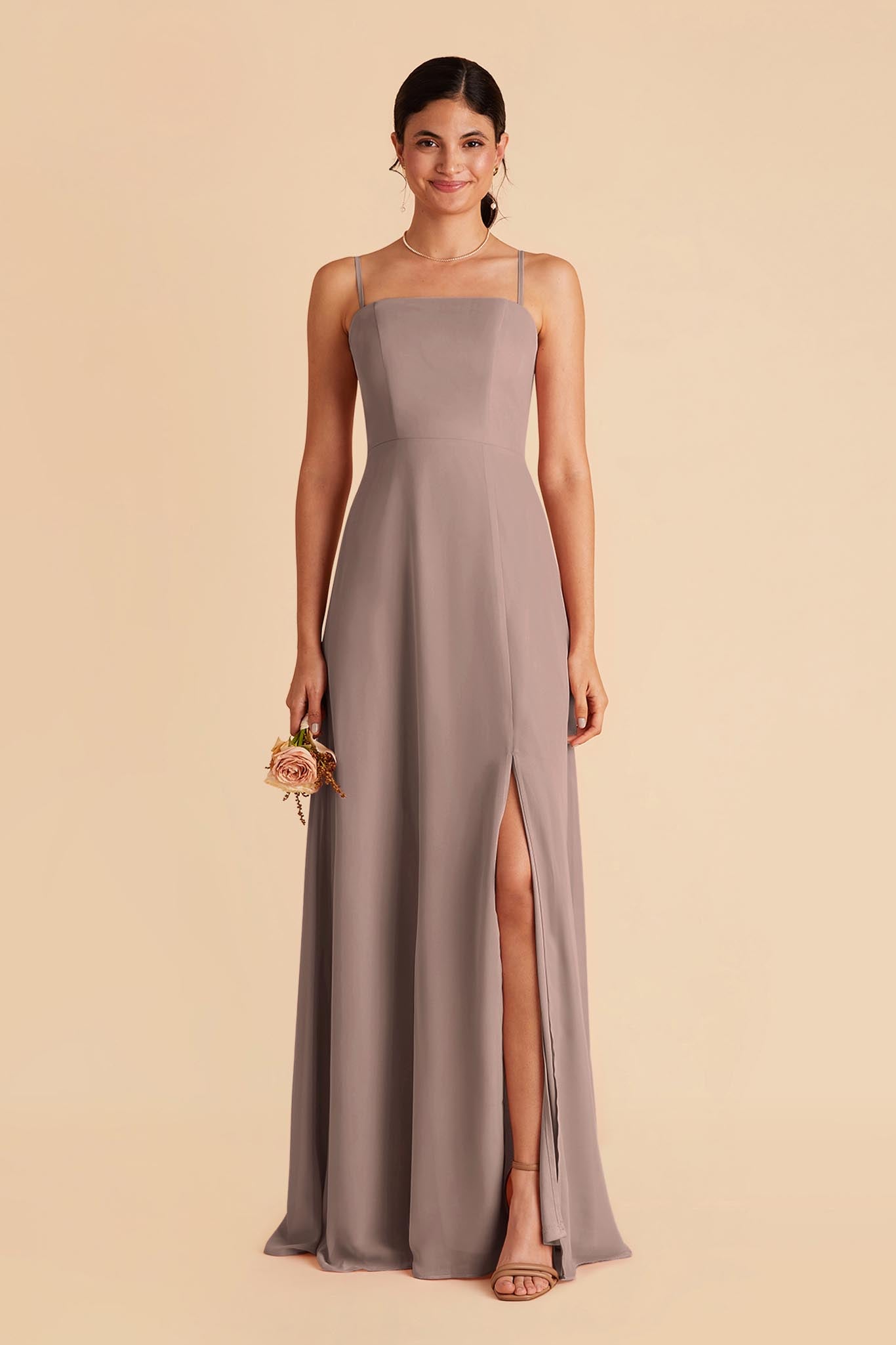 Convertible Chiffon Dress with Spaghetti Straps | Chris Toffee