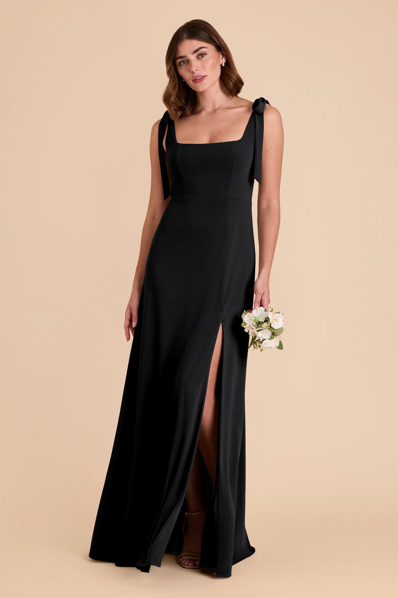Convertible Knit Dress with Bows | Alex Luxe Black
