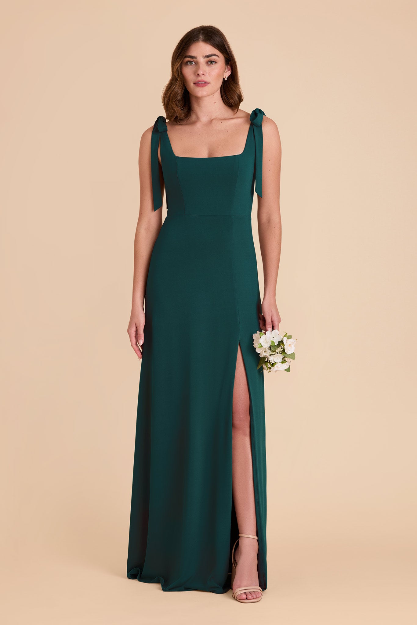 Convertible Knit Dress with Bows | Alex Luxe - Emerald