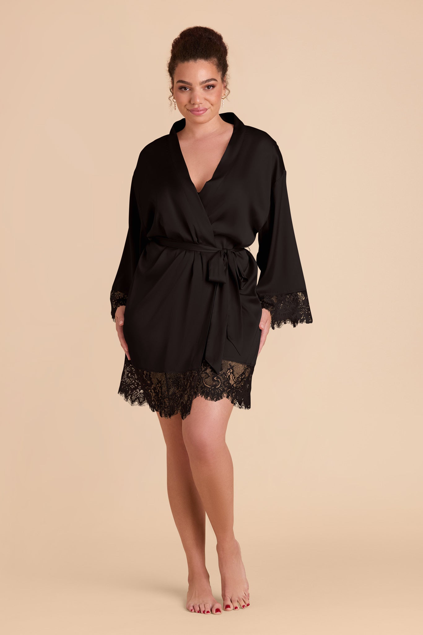 Black Lace Robe for Women | Claudette