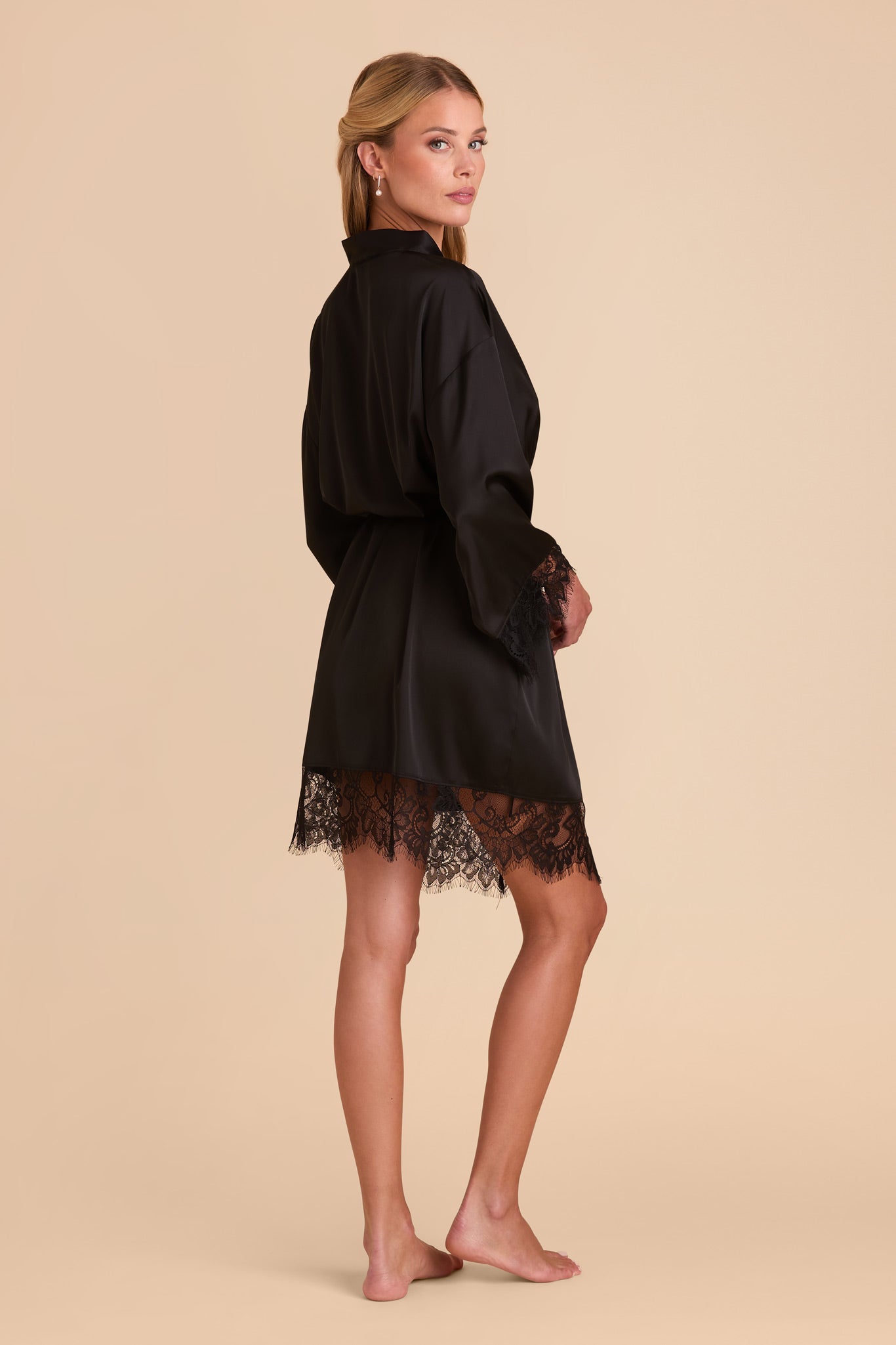 Black Lace Robe for Women | Claudette