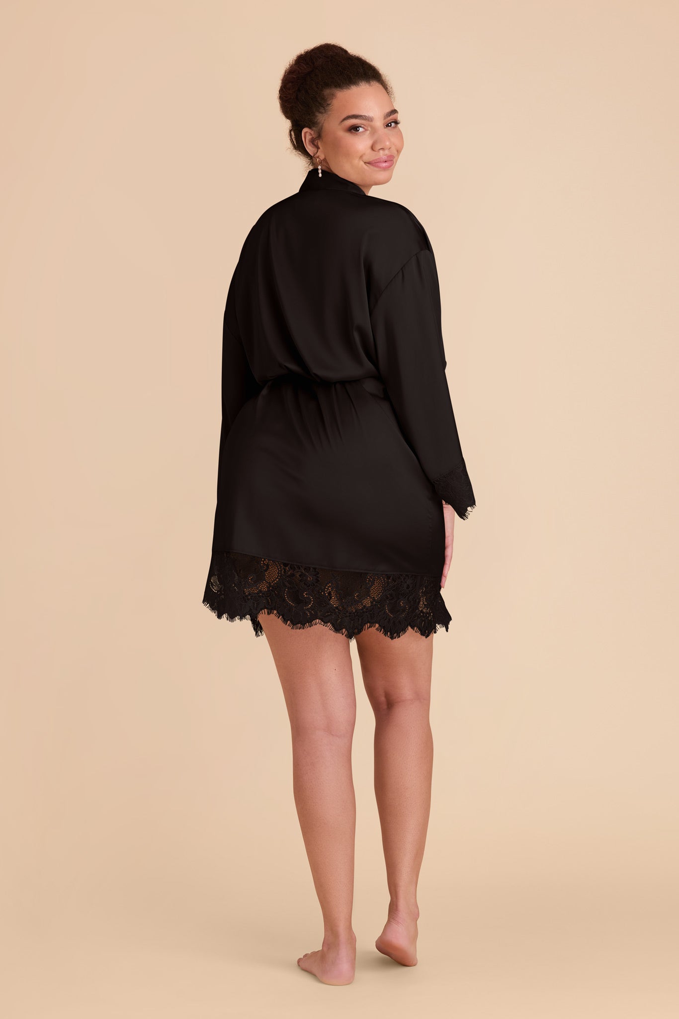 Black Lace Robe for Women | Claudette