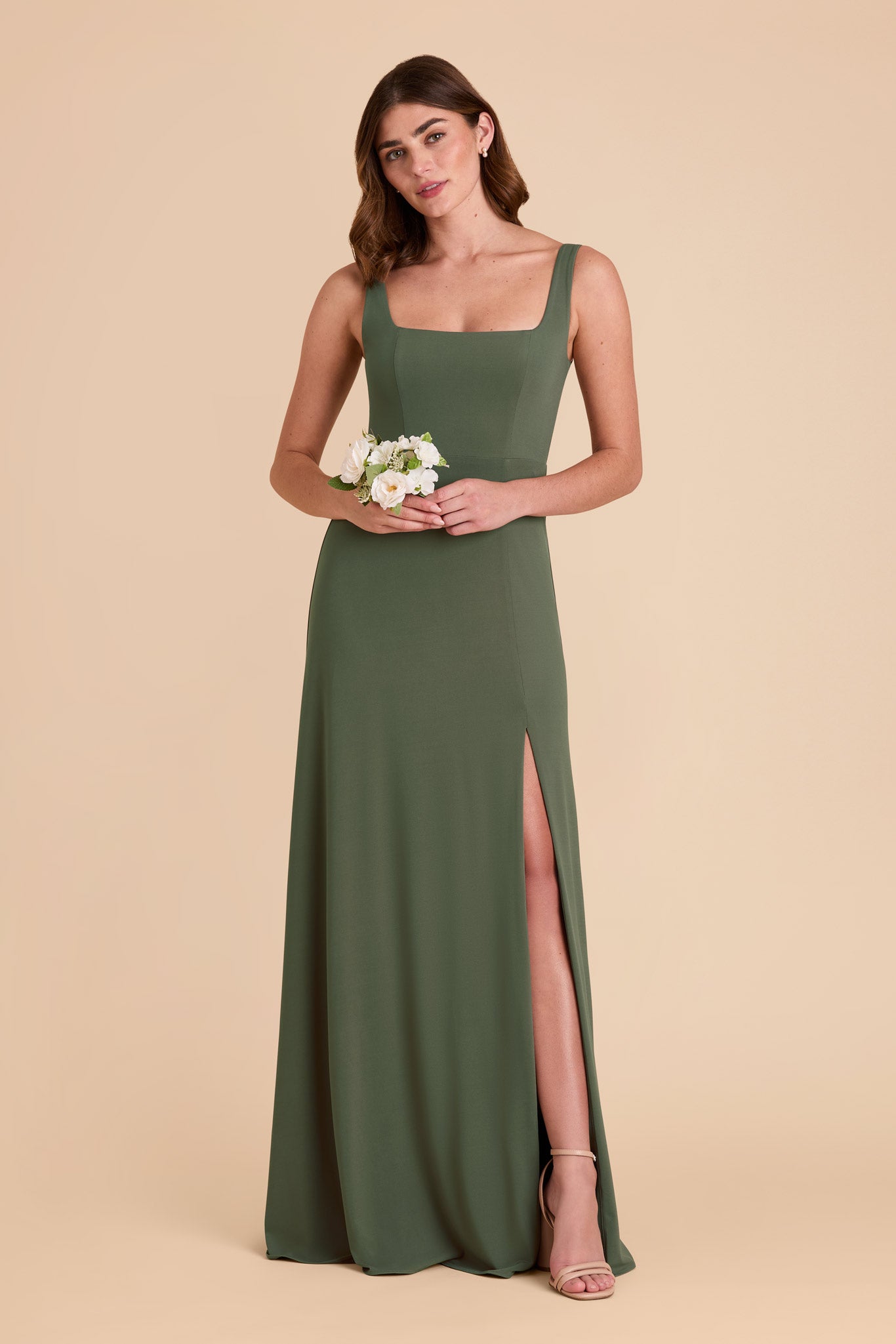 Convertible Knit Dress with Bows | Alex Luxe Olive