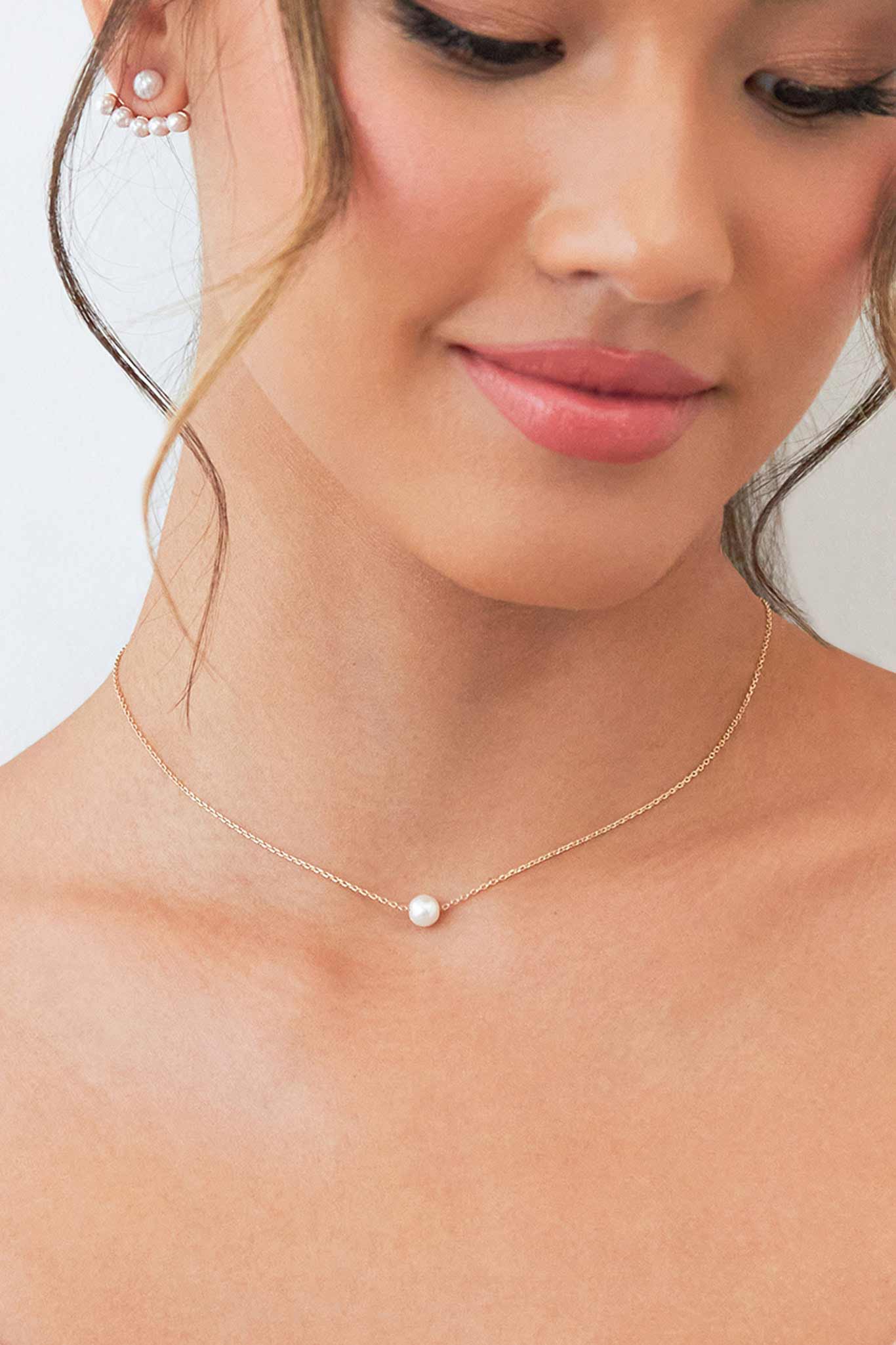 Single Pearl Necklace for Bridesmaids & Special Occasions | Crosby