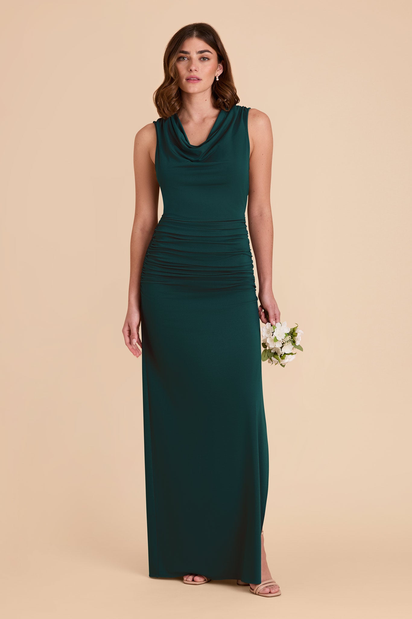 Convertible Knit Dress with Ruching & Open Back | Danny Luxe