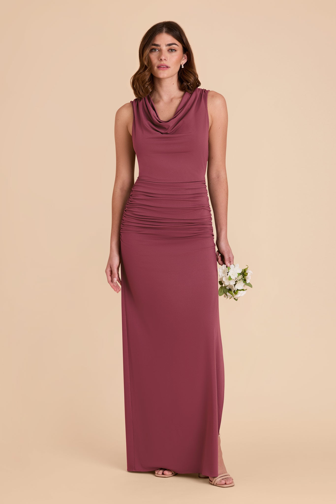 Convertible Knit Dress with Ruching & Open Back | Danny Luxe