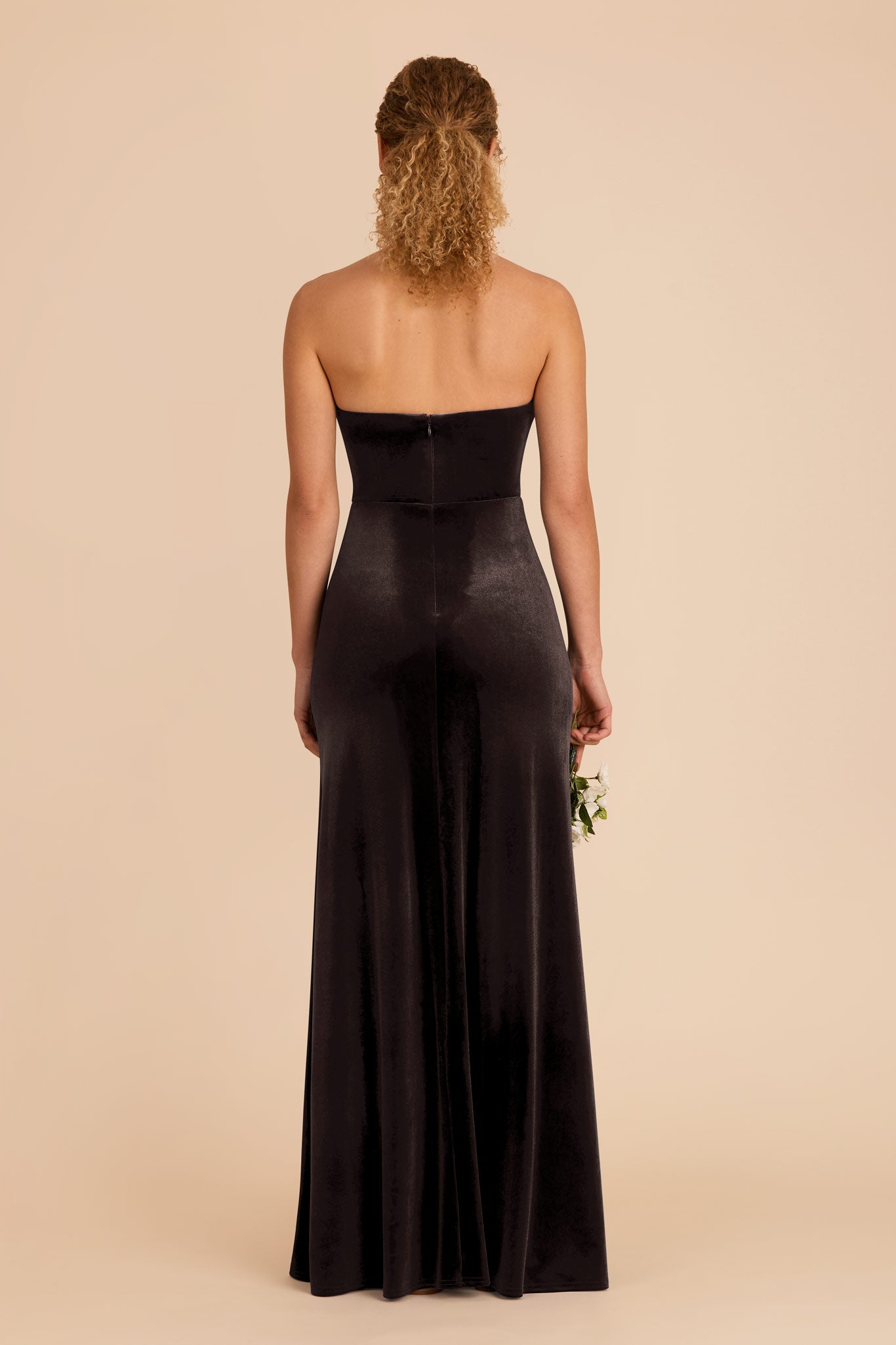 Velvet Halter Dress with Turtleneck | Daphne Espresso