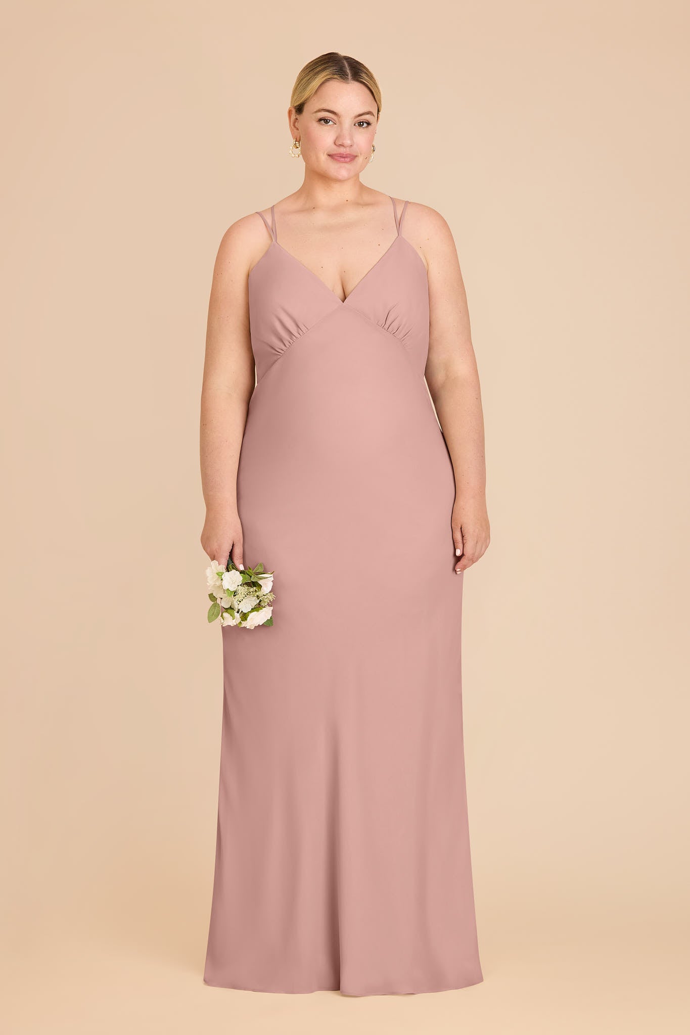 Chiffon V-Neck Slip Dress with Strappy Back | Dasha English Rose