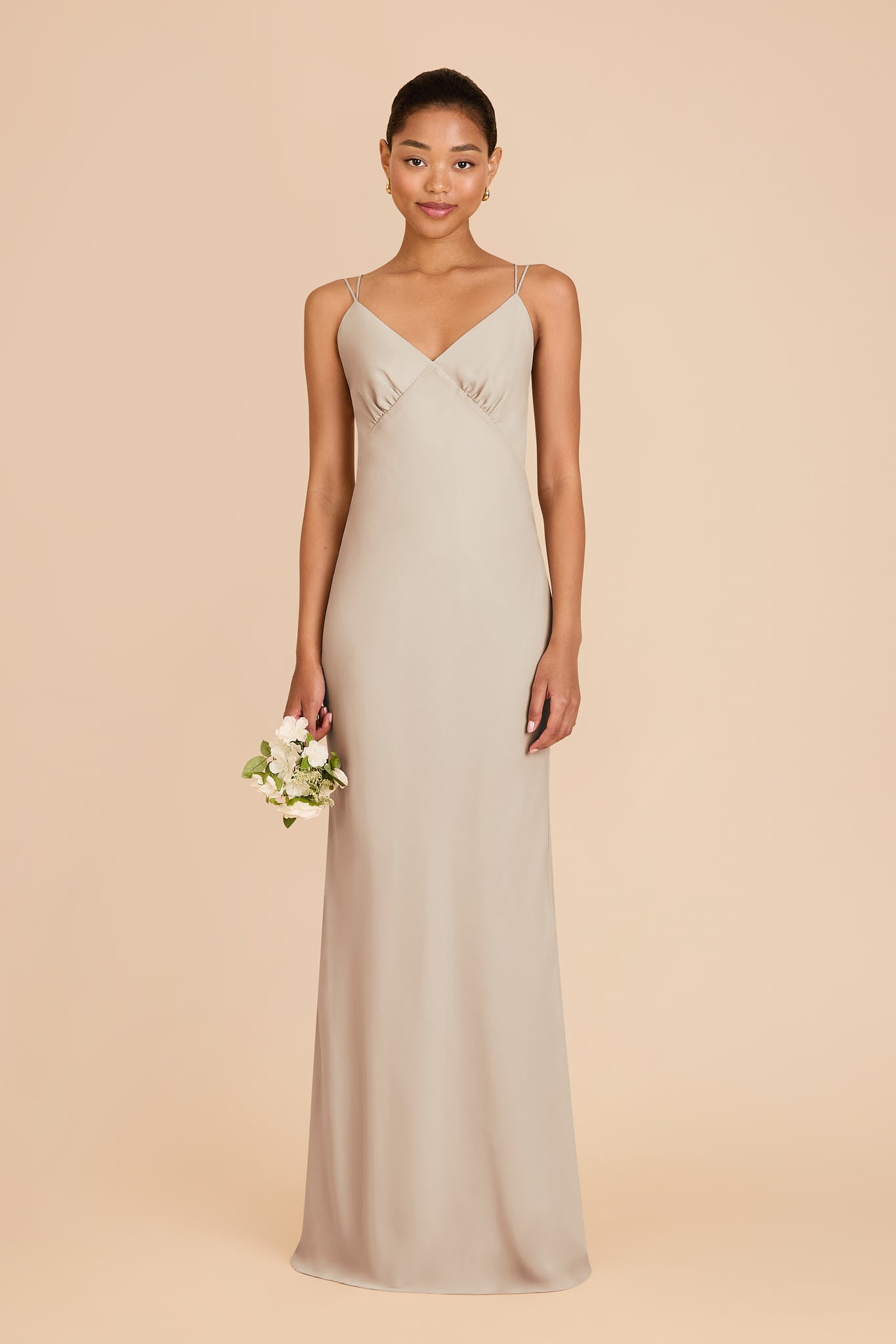 Chiffon V-Neck Slip Dress with Strappy Back | Dasha