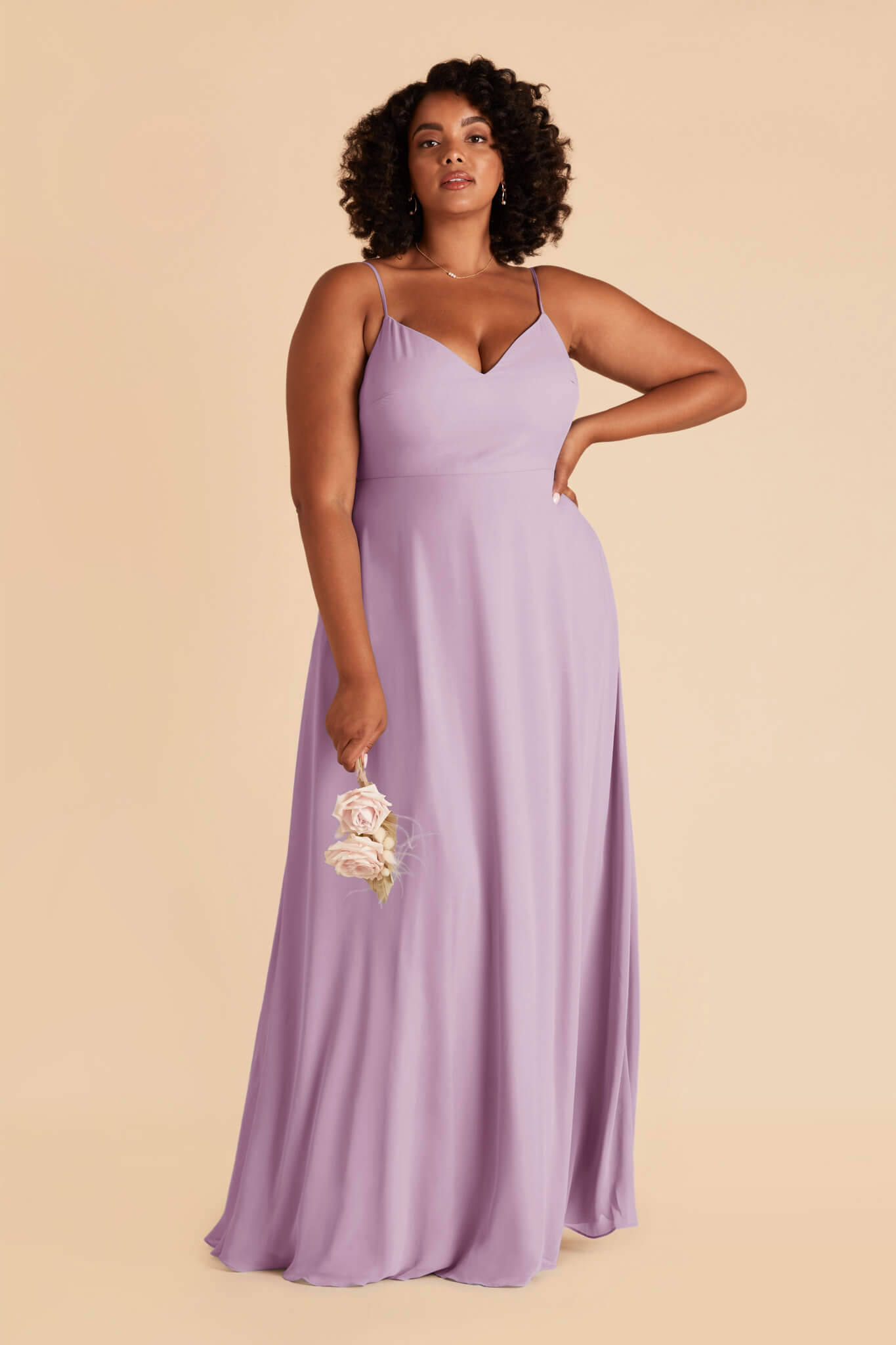 Convertible Bridesmaid Dress with Detachable Sleeves | Devin Lavender