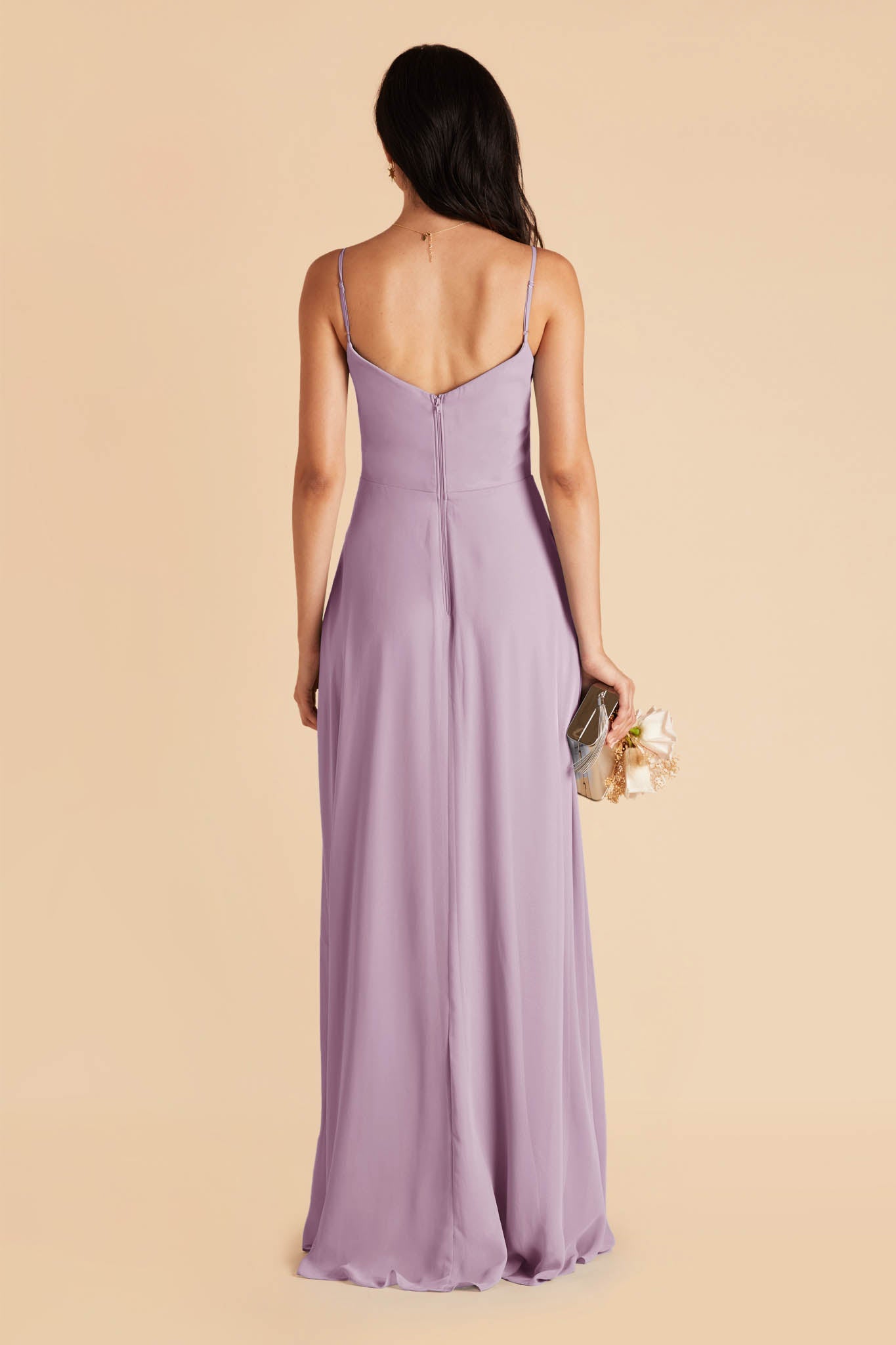 Convertible Bridesmaid Dress with Detachable Sleeves | Devin Lavender