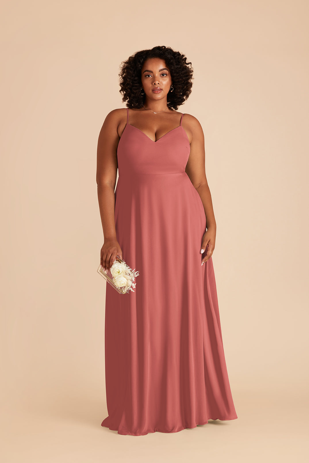 Convertible Bridesmaid Dress with Detachable Sleeves | Devin Wild Rose