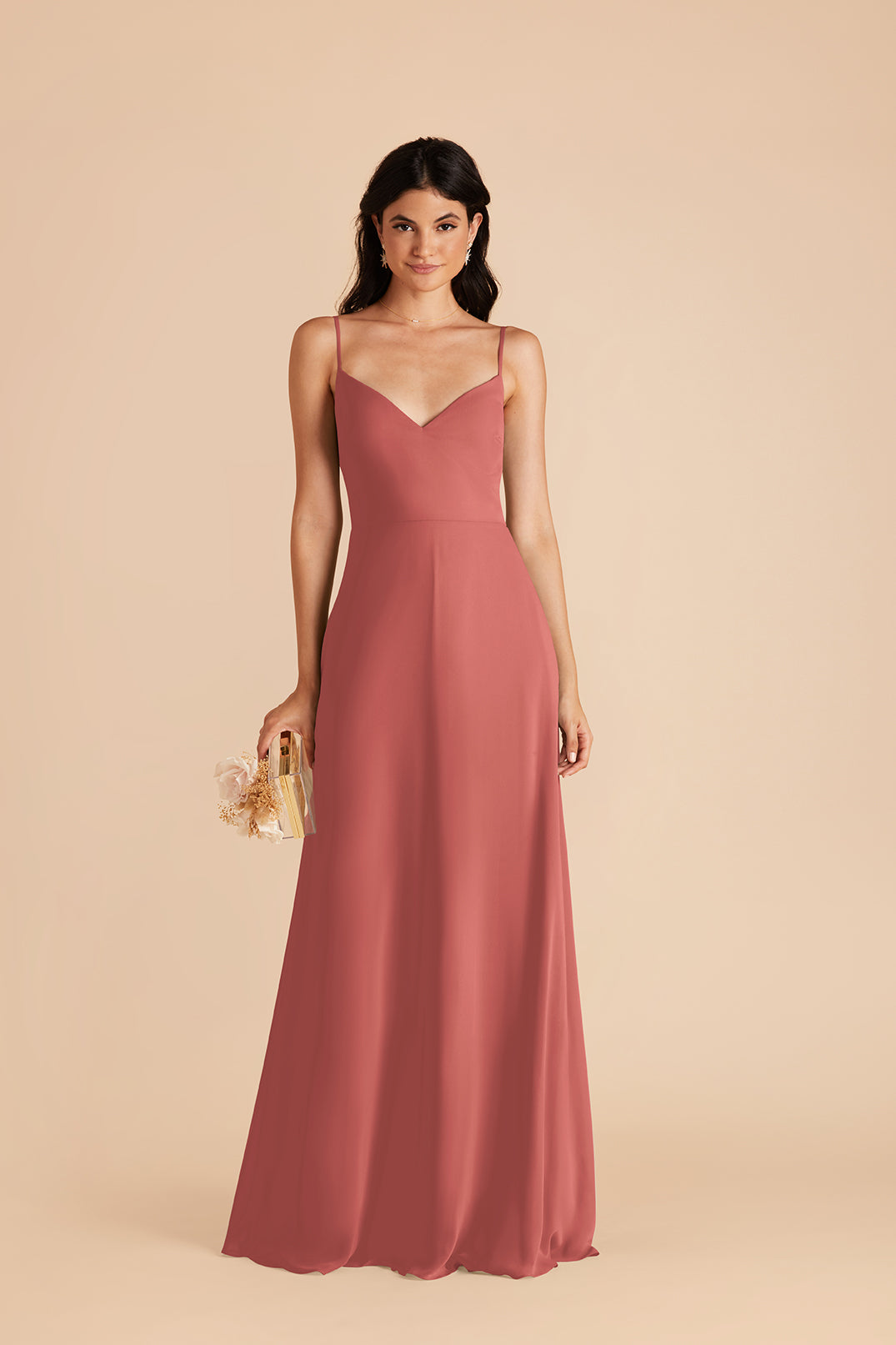 Convertible Bridesmaid Dress with Detachable Sleeves | Devin Wild Rose