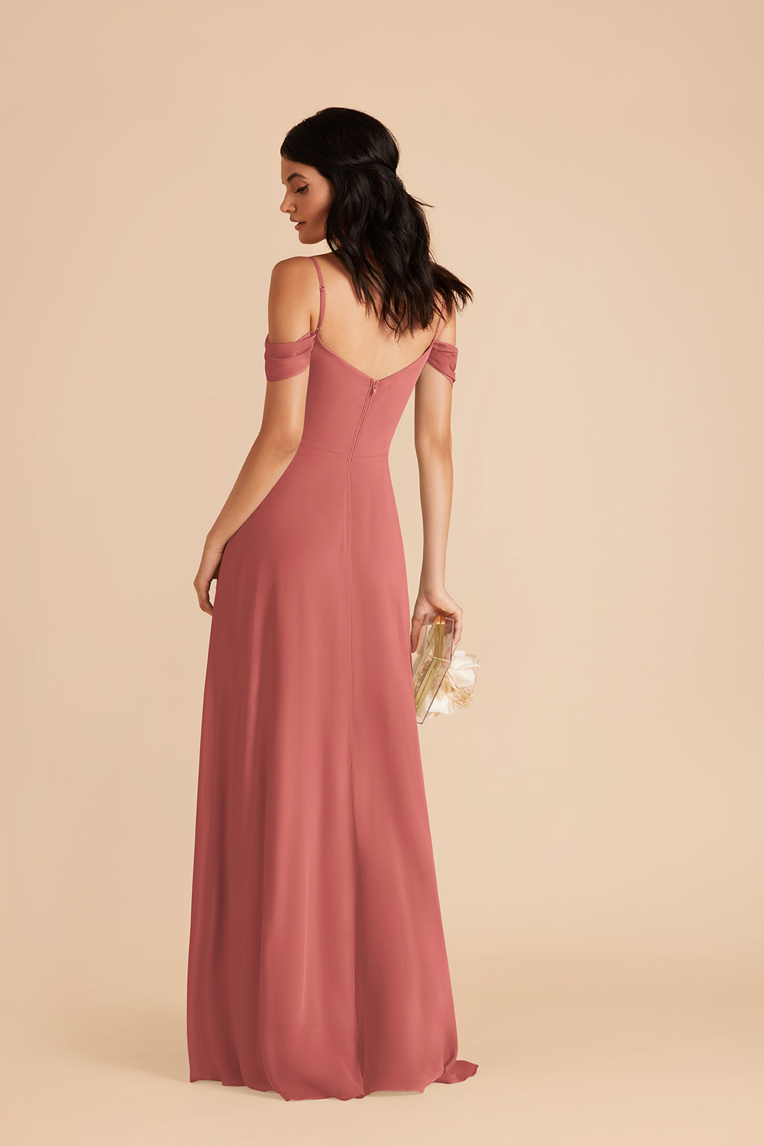 Convertible Bridesmaid Dress with Detachable Sleeves | Devin Wild Rose