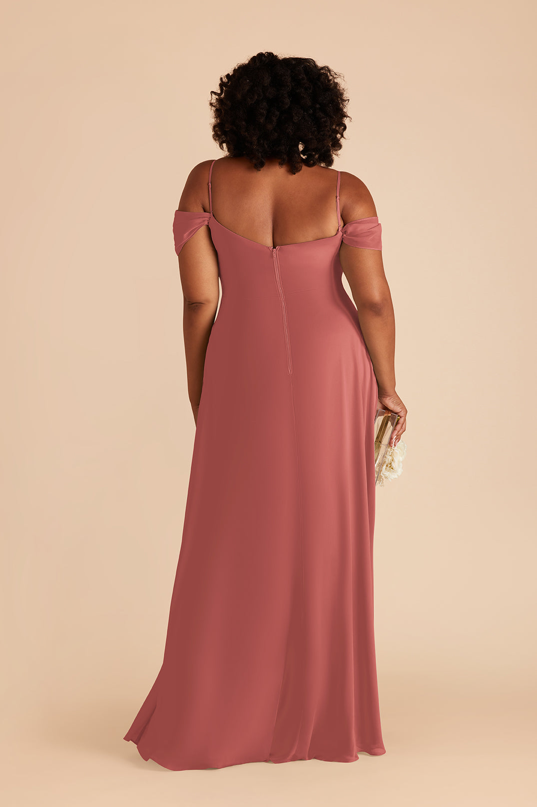 Convertible Bridesmaid Dress with Detachable Sleeves | Devin Wild Rose