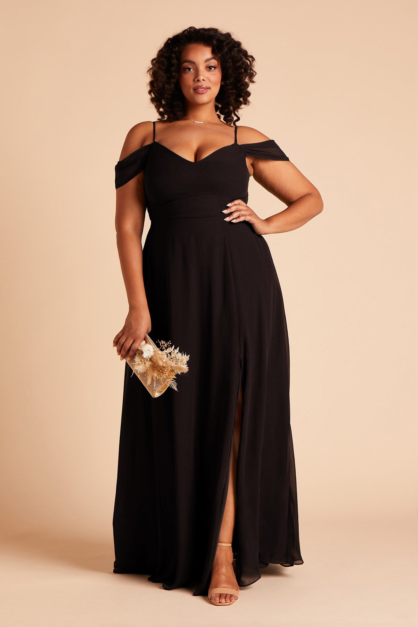 Convertible Bridesmaid Dress with Detachable Sleeves | Devin Black