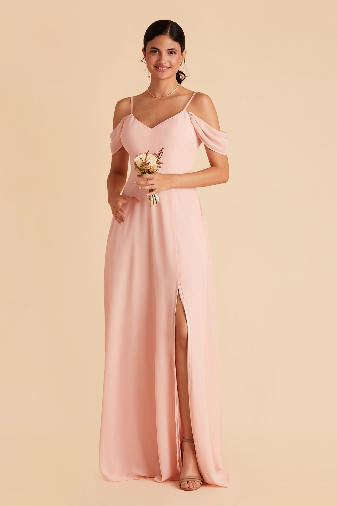 Convertible Bridesmaid Dress with Detachable Sleeves | Devin