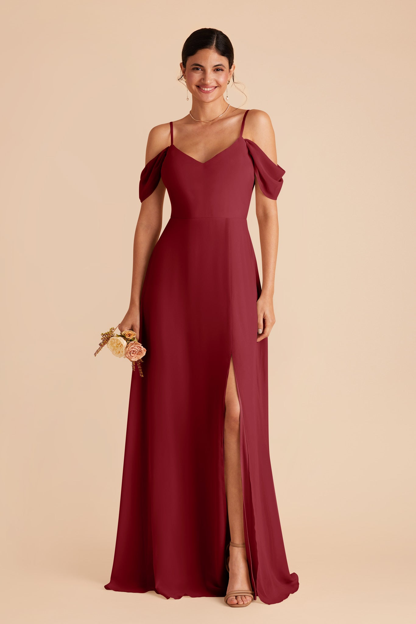 Convertible Bridesmaid Dress with Detachable Sleeves | Devin