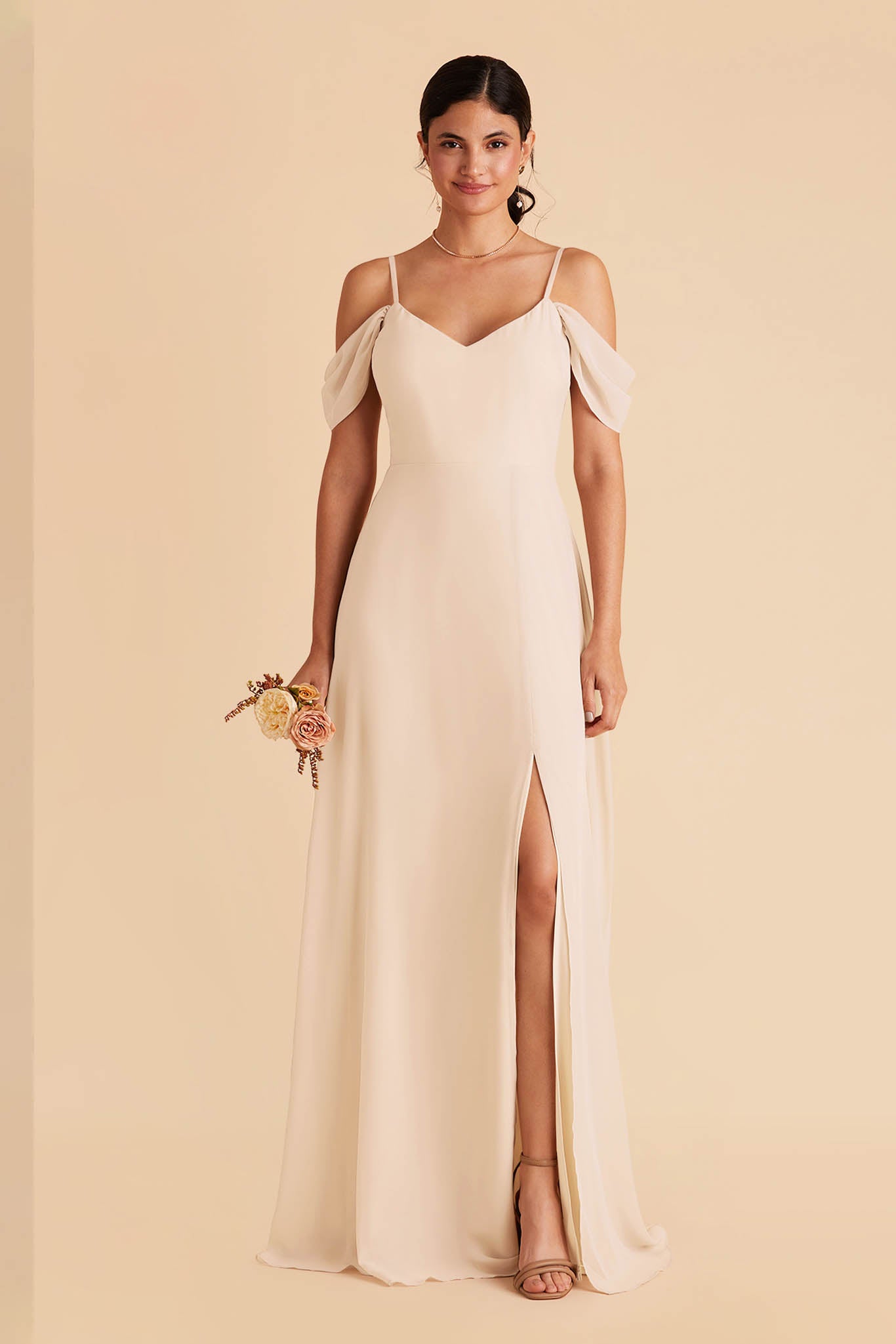 Convertible Bridesmaid Dress with Detachable Sleeves | Devin Champagne