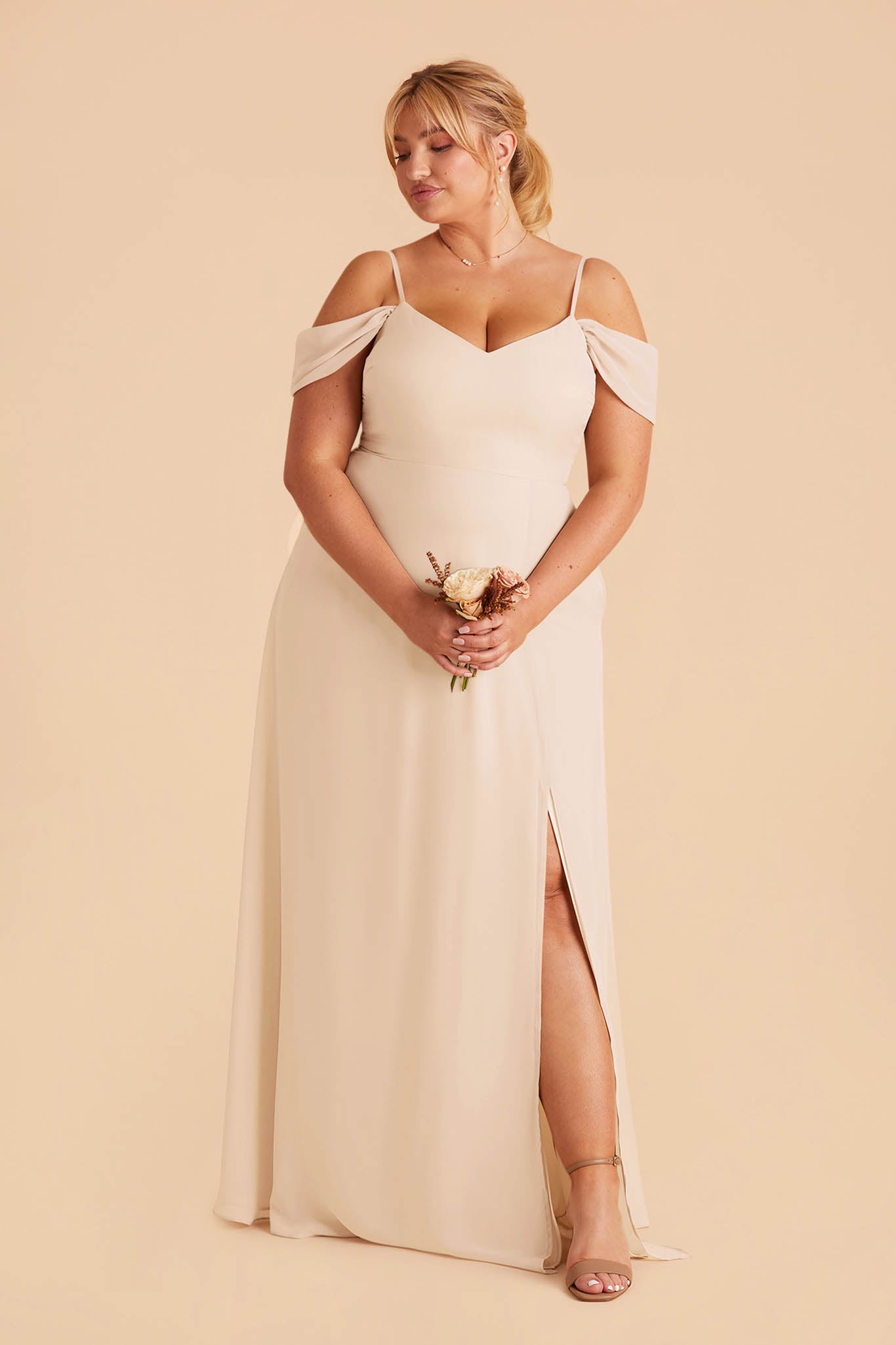 Convertible Bridesmaid Dress with Detachable Sleeves | Devin Champagne