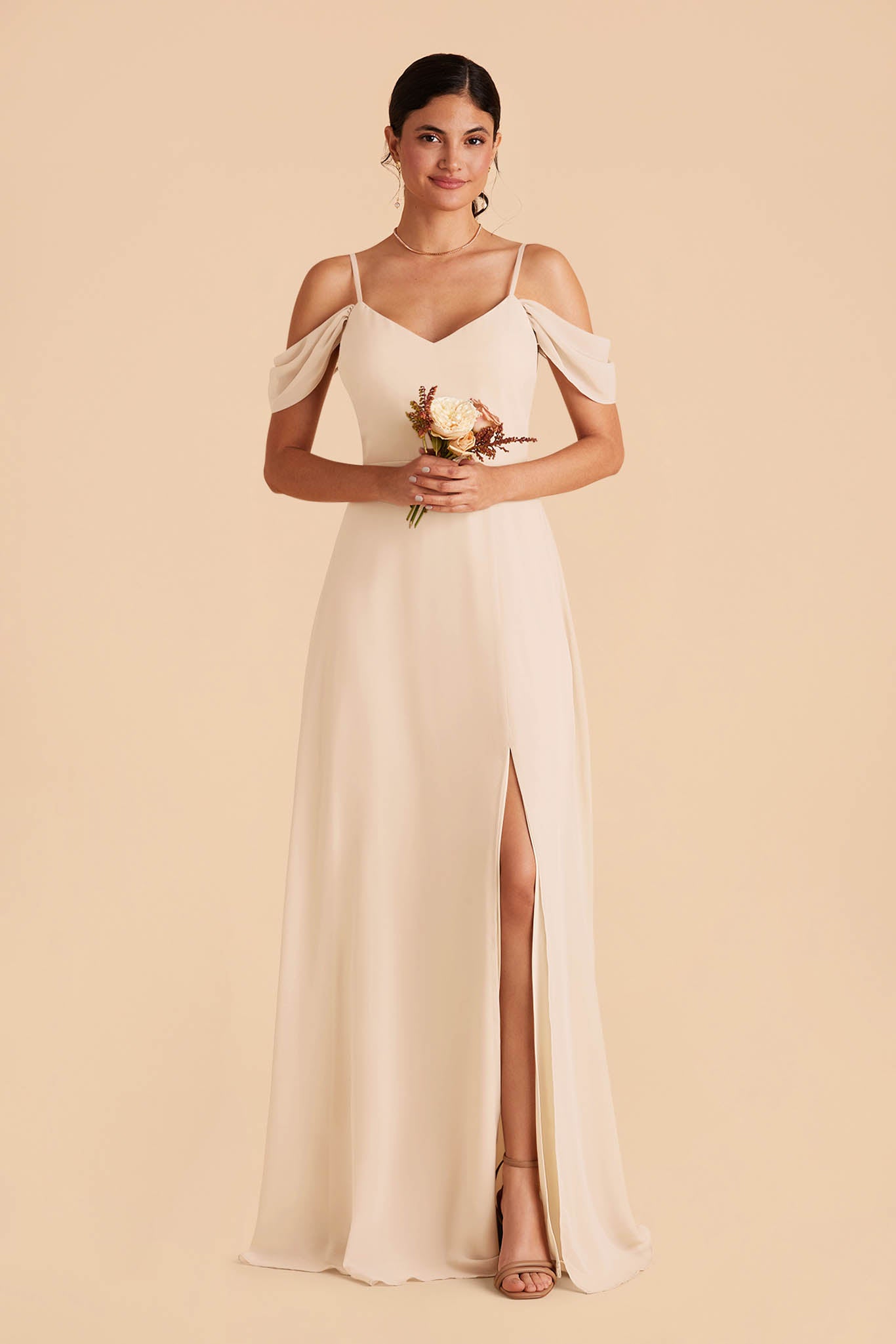 Convertible Bridesmaid Dress with Detachable Sleeves | Devin Champagne
