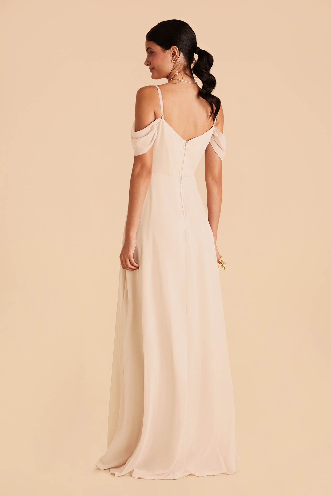 Convertible Bridesmaid Dress with Detachable Sleeves | Devin Champagne