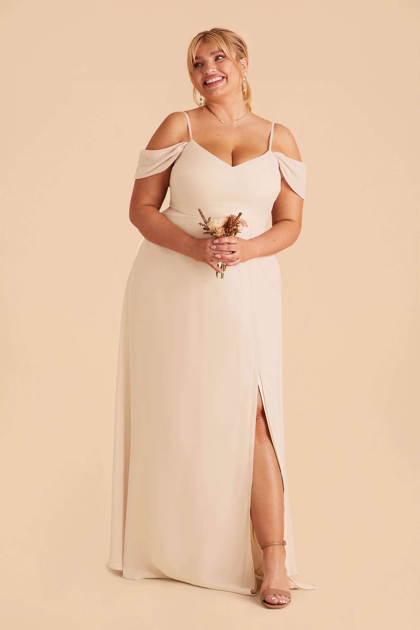 Convertible Bridesmaid Dress with Detachable Sleeves | Devin Champagne