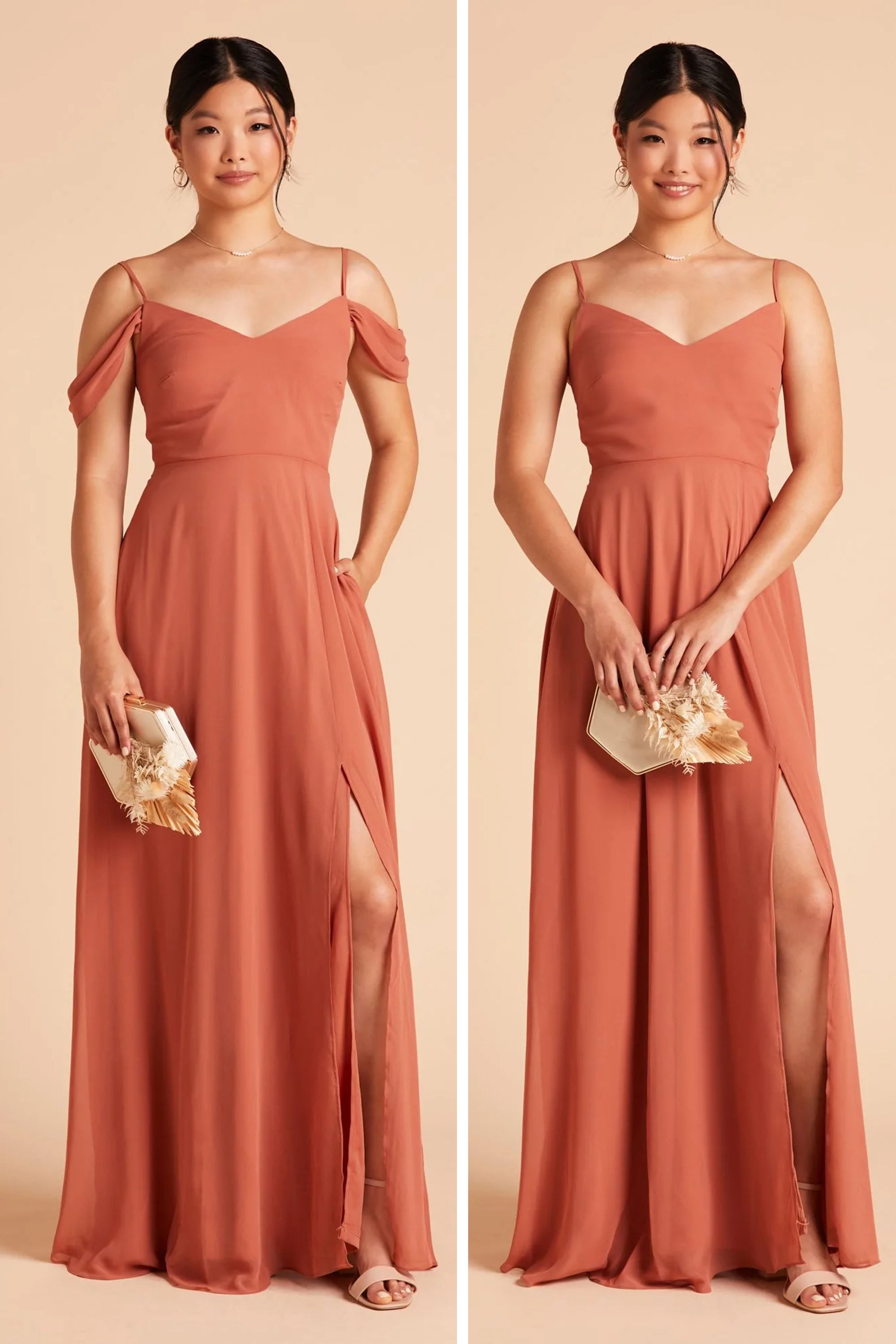 Convertible Bridesmaid Dress with Detachable Sleeves | Devin Dark Teal