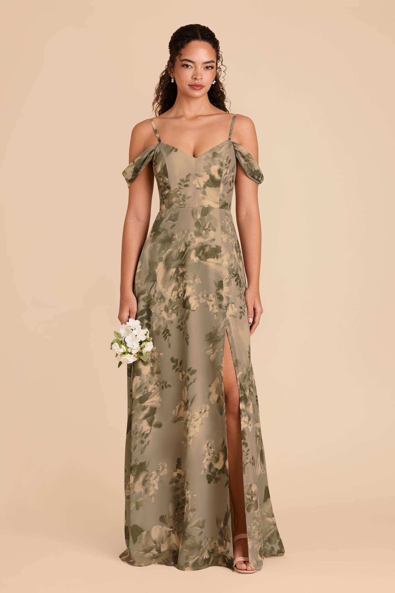 Convertible Bridesmaid Dress with Detachable Sleeves | Doe Painted Botanics