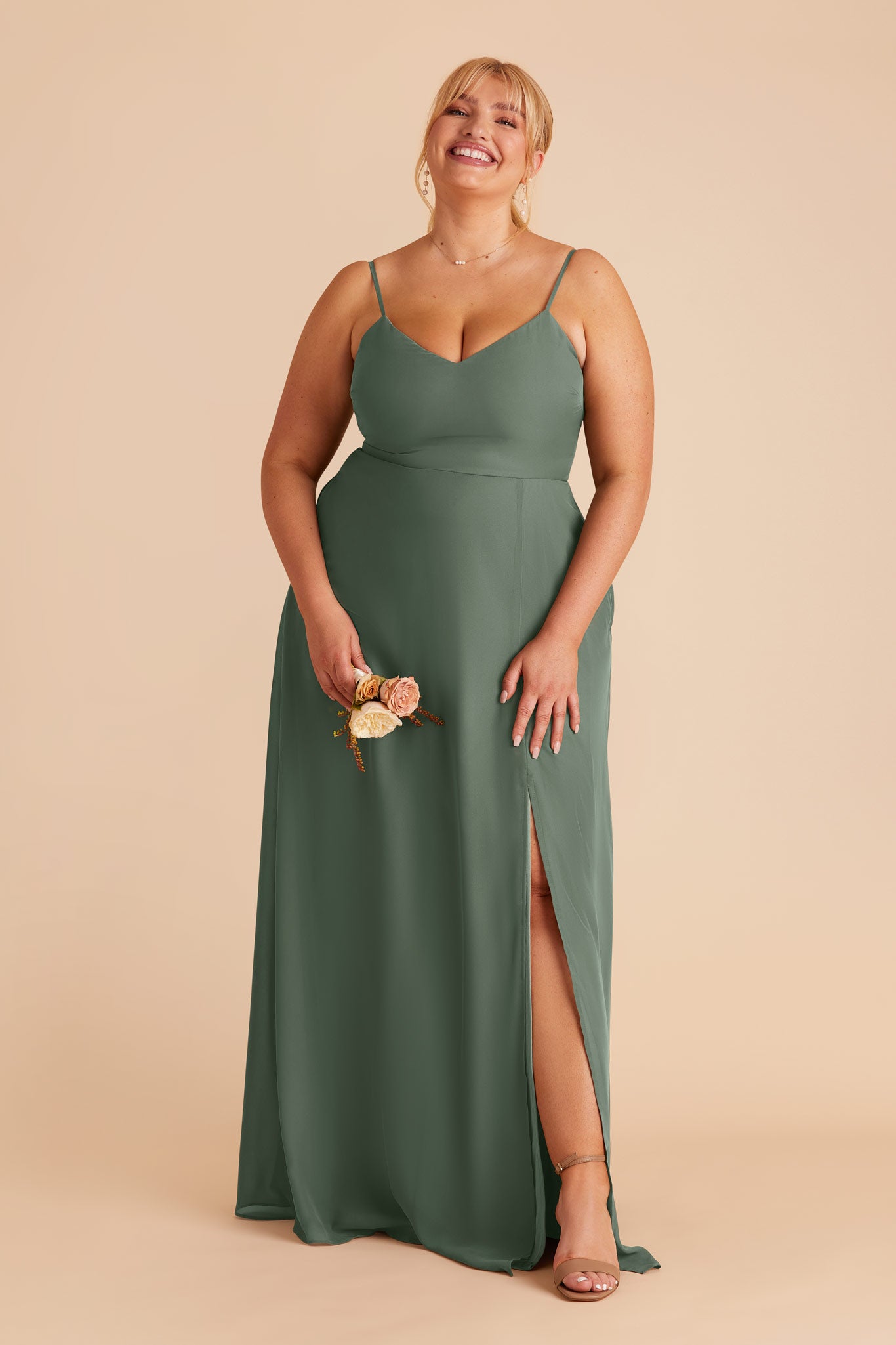 Convertible Bridesmaid Dress with Detachable Sleeves | Devin
